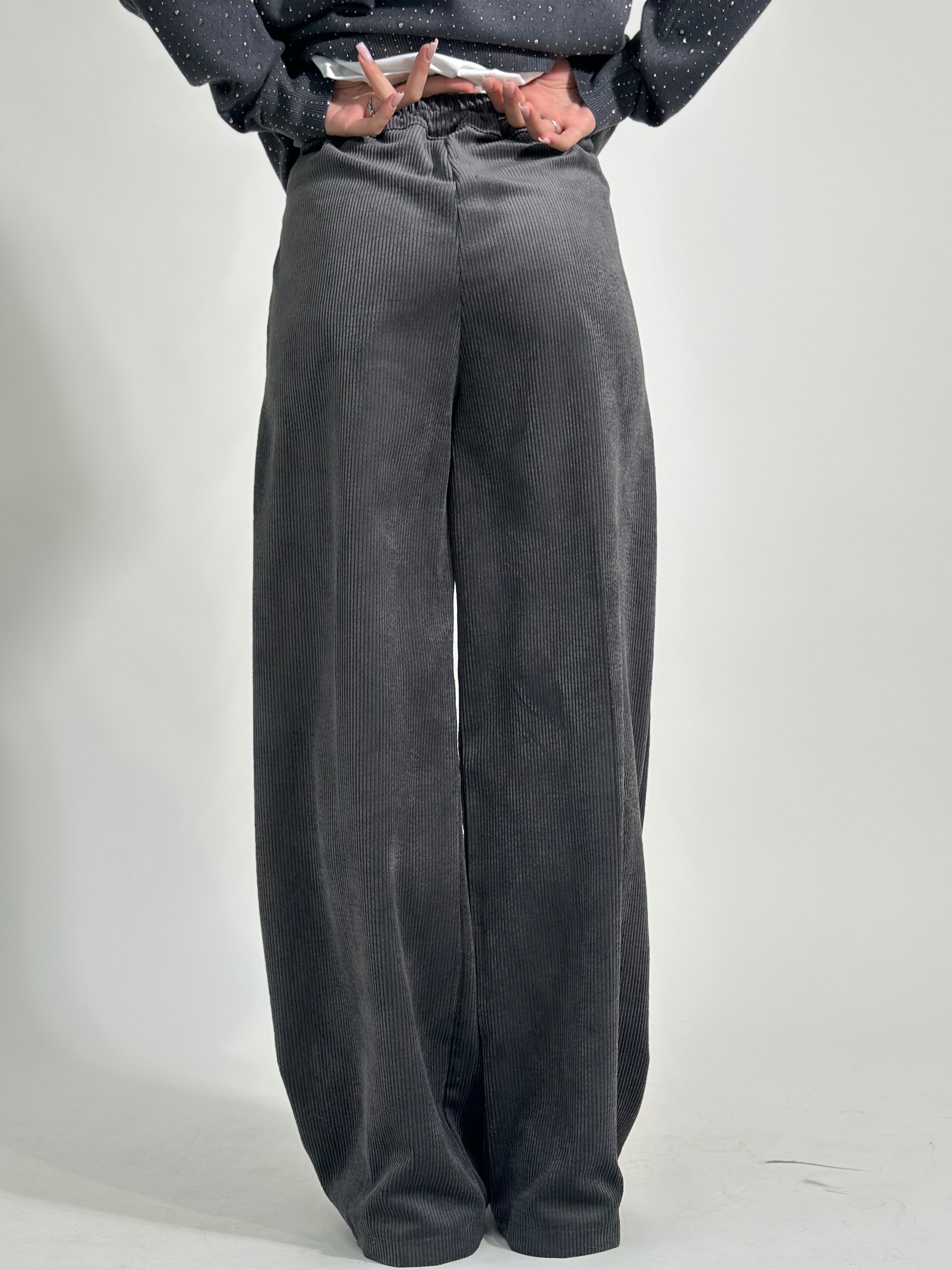 Pantalone velluto 3570 GRIGIO