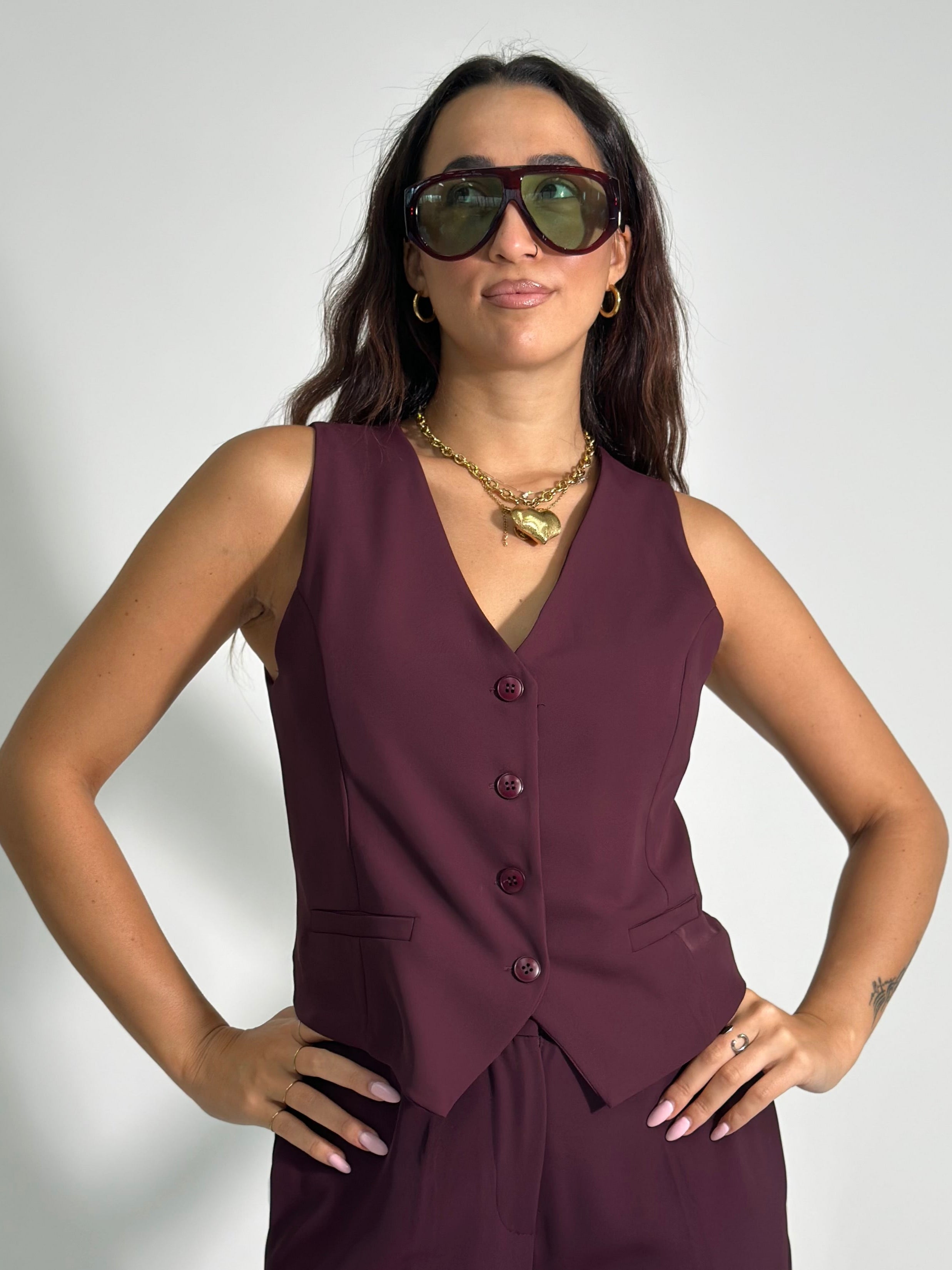 Gilet cady 6231 BURGUNDY