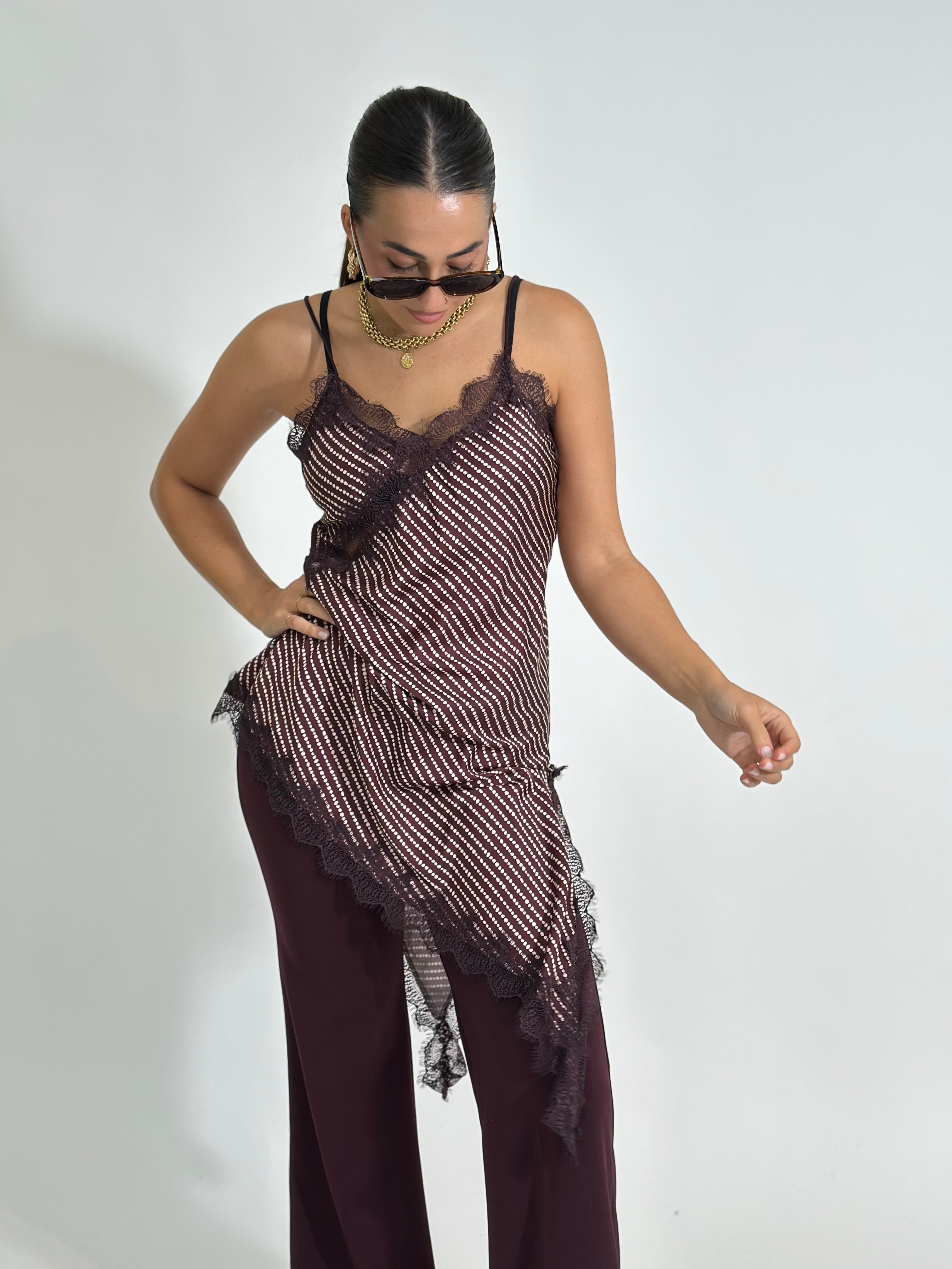 Top pizzo pois 19652
