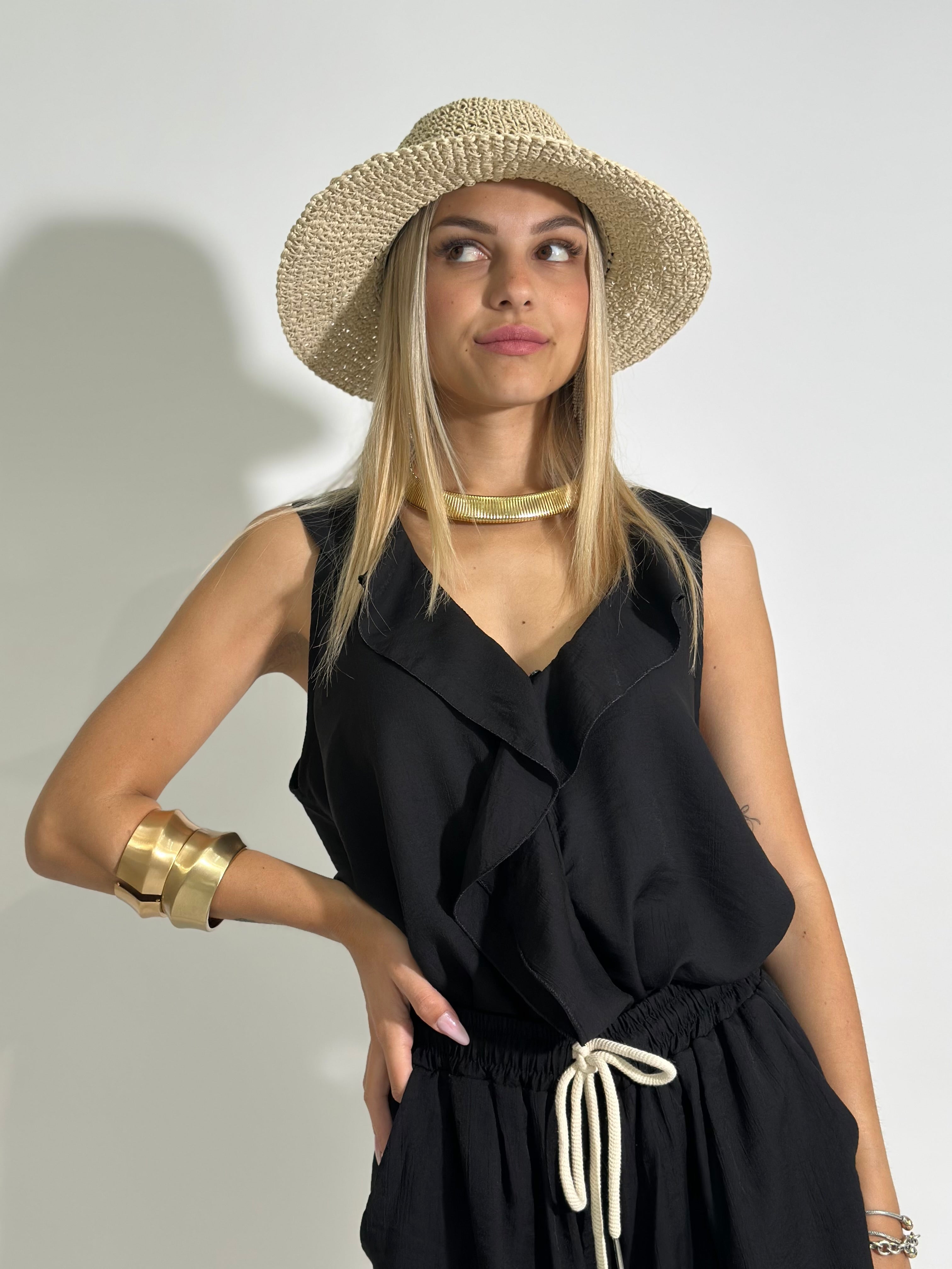 Camicia Volant 19101 NERO