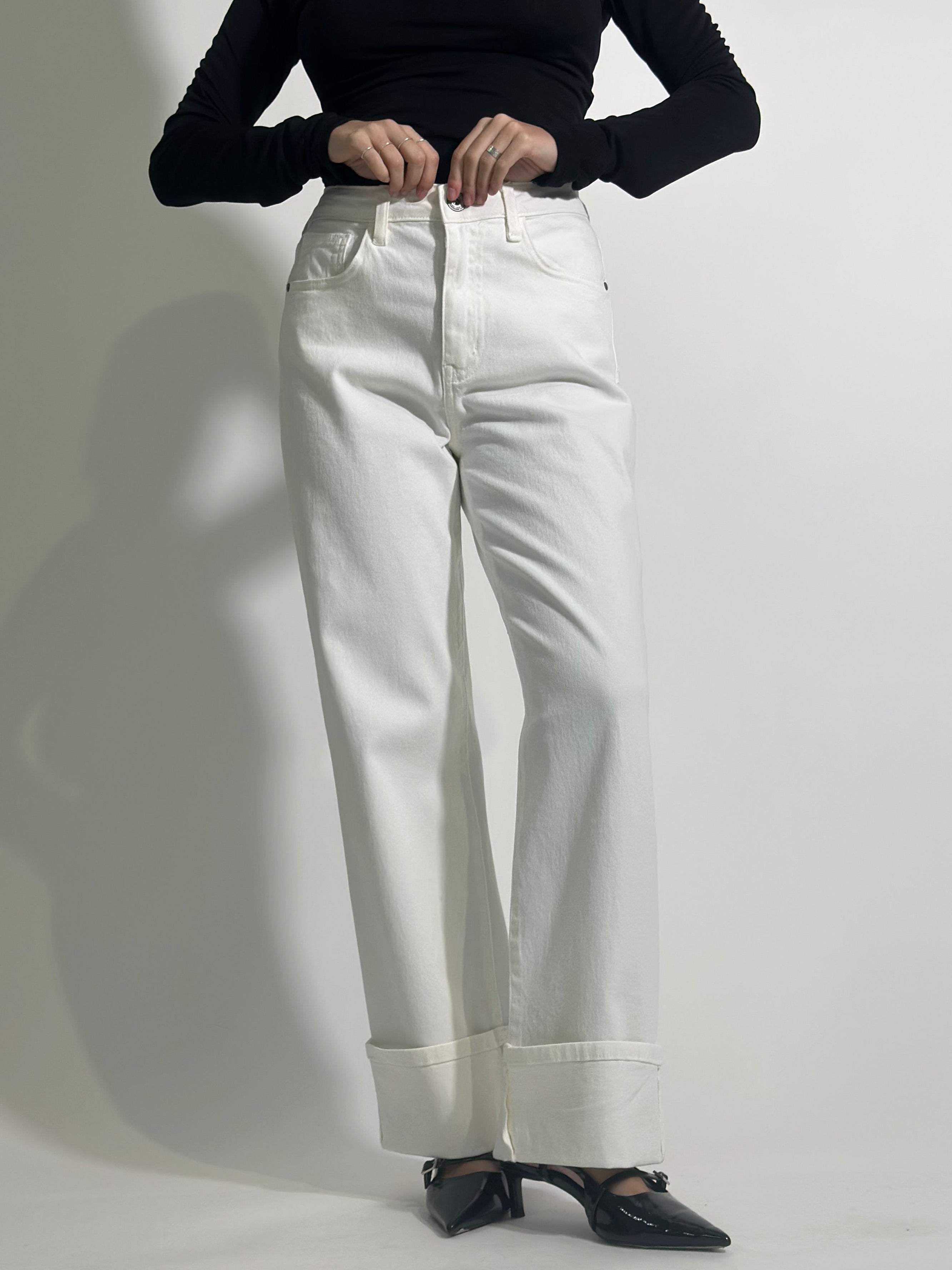 Jeans denim colorato 1383-1 BIANCO