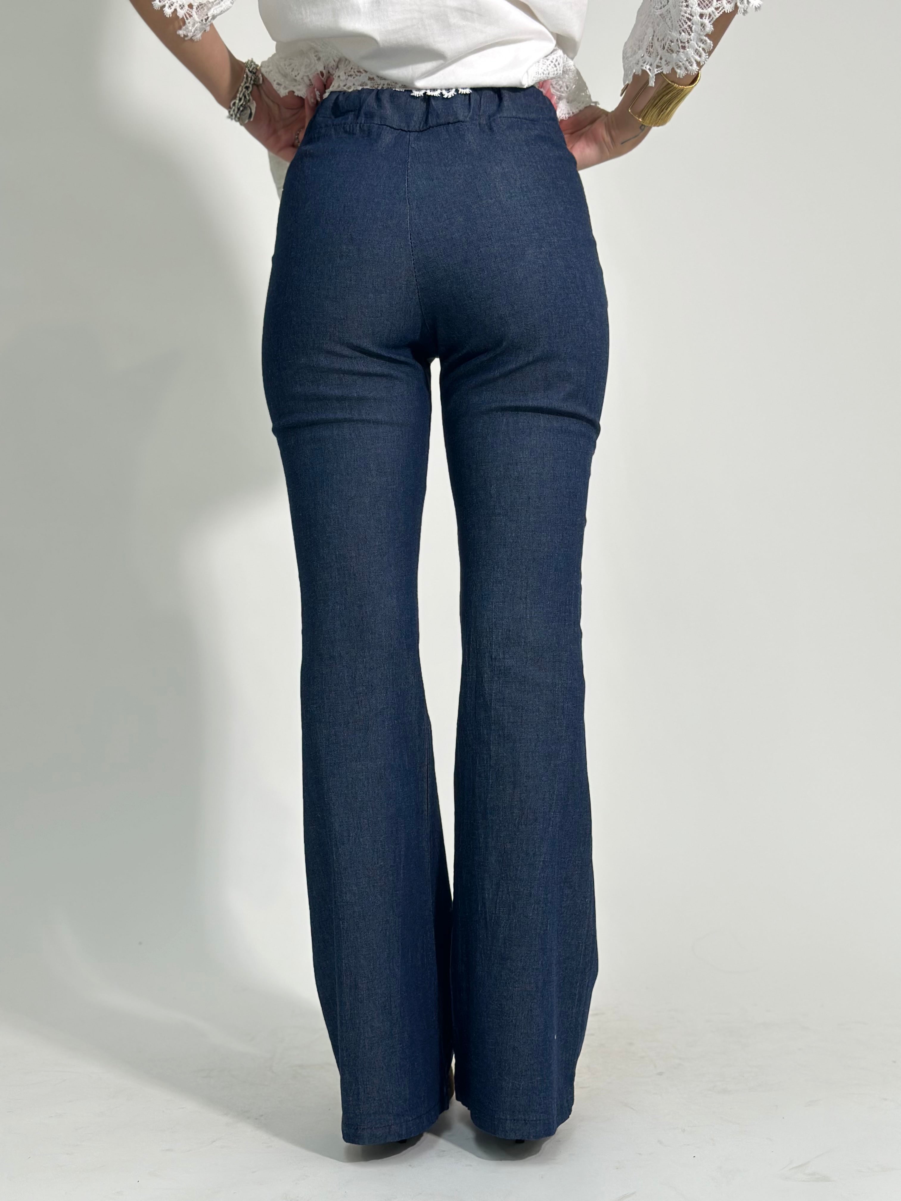 pantalone trombetta chambray 26349