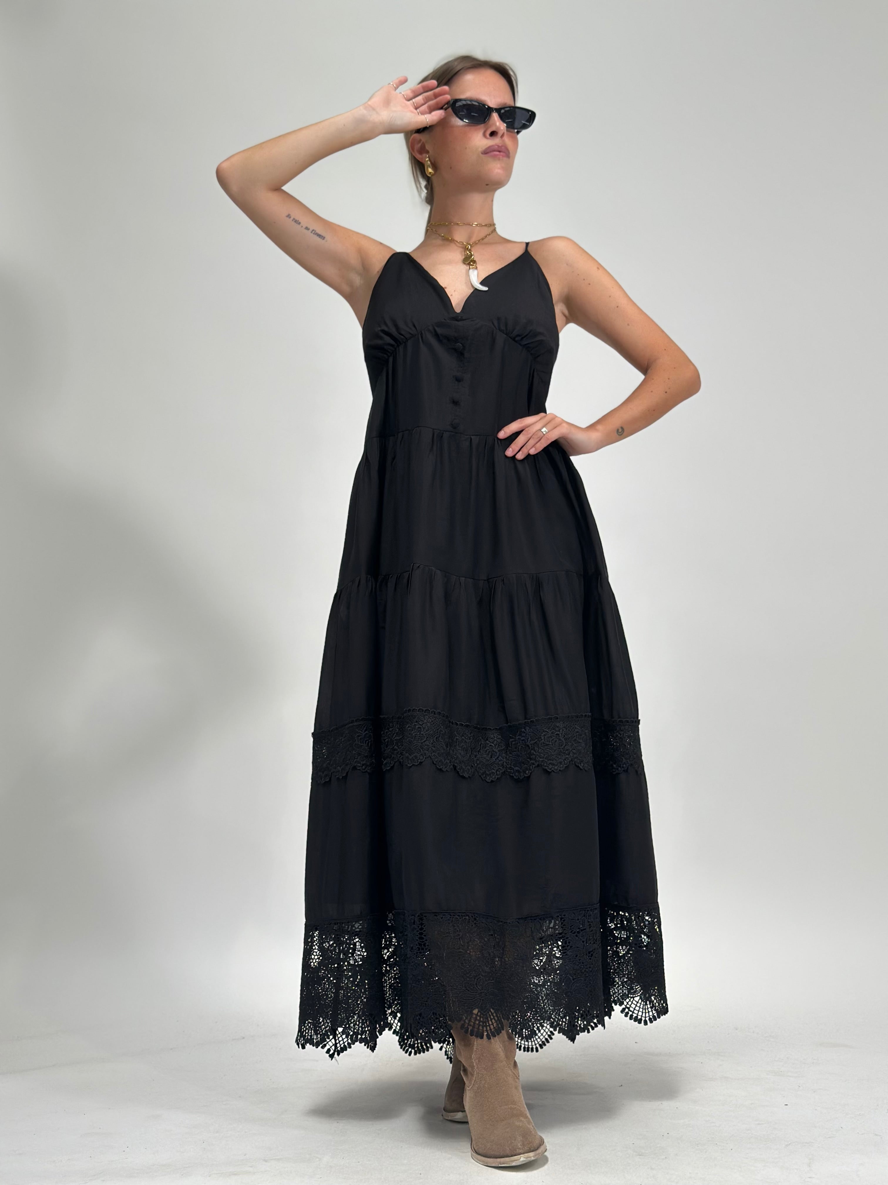 Abito balze 2533 NERO