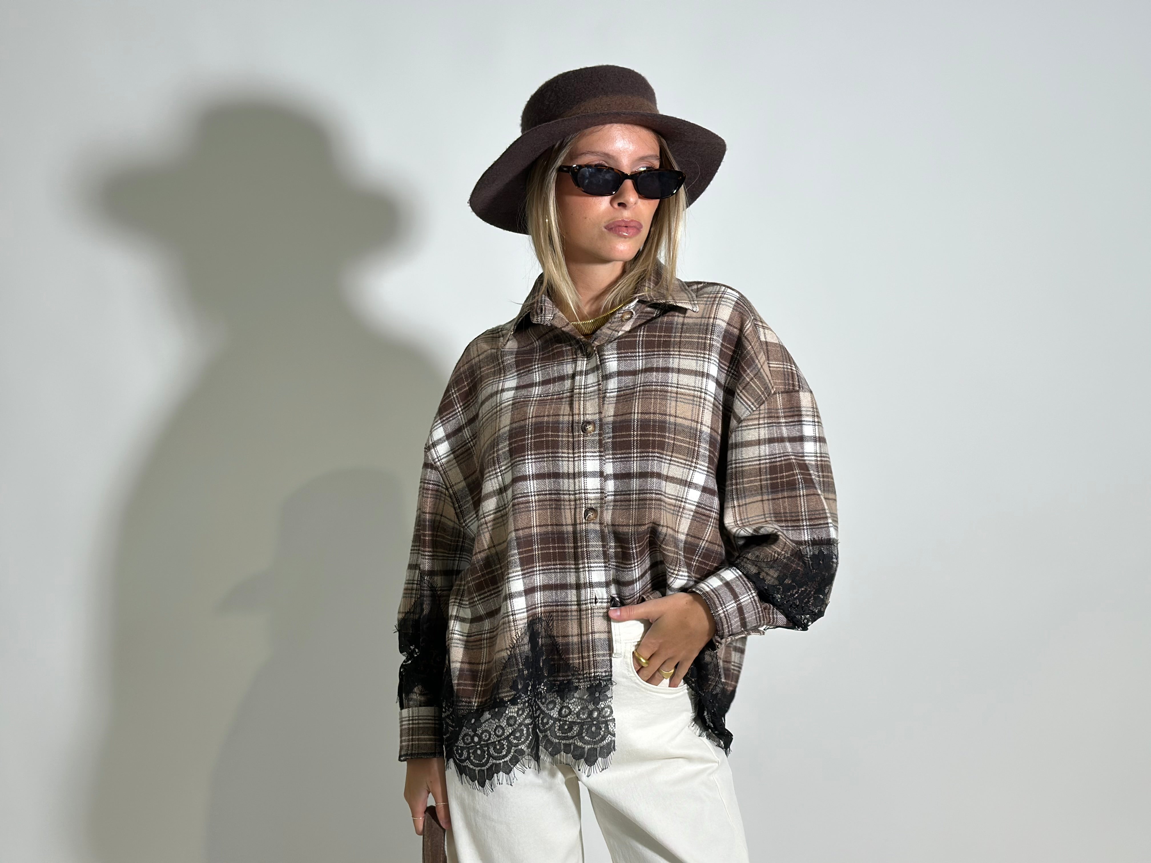 Camicia quadri pizzo 80260 MORO