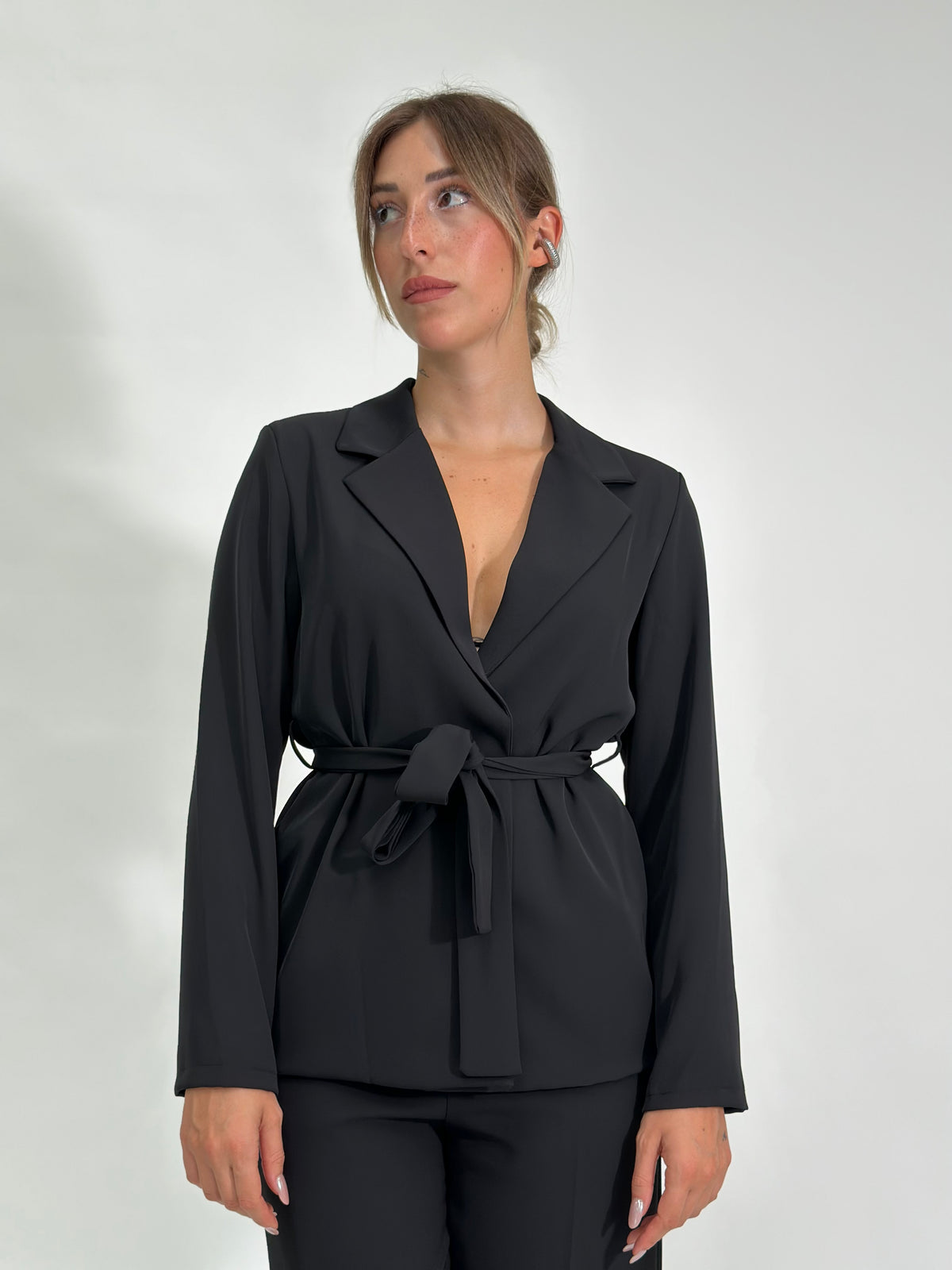 Giacca fluido 6329 nero