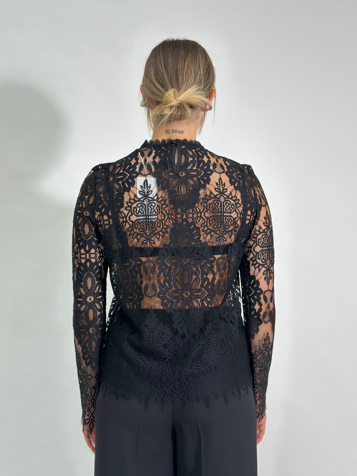 Camicia pizzo 1653 nero