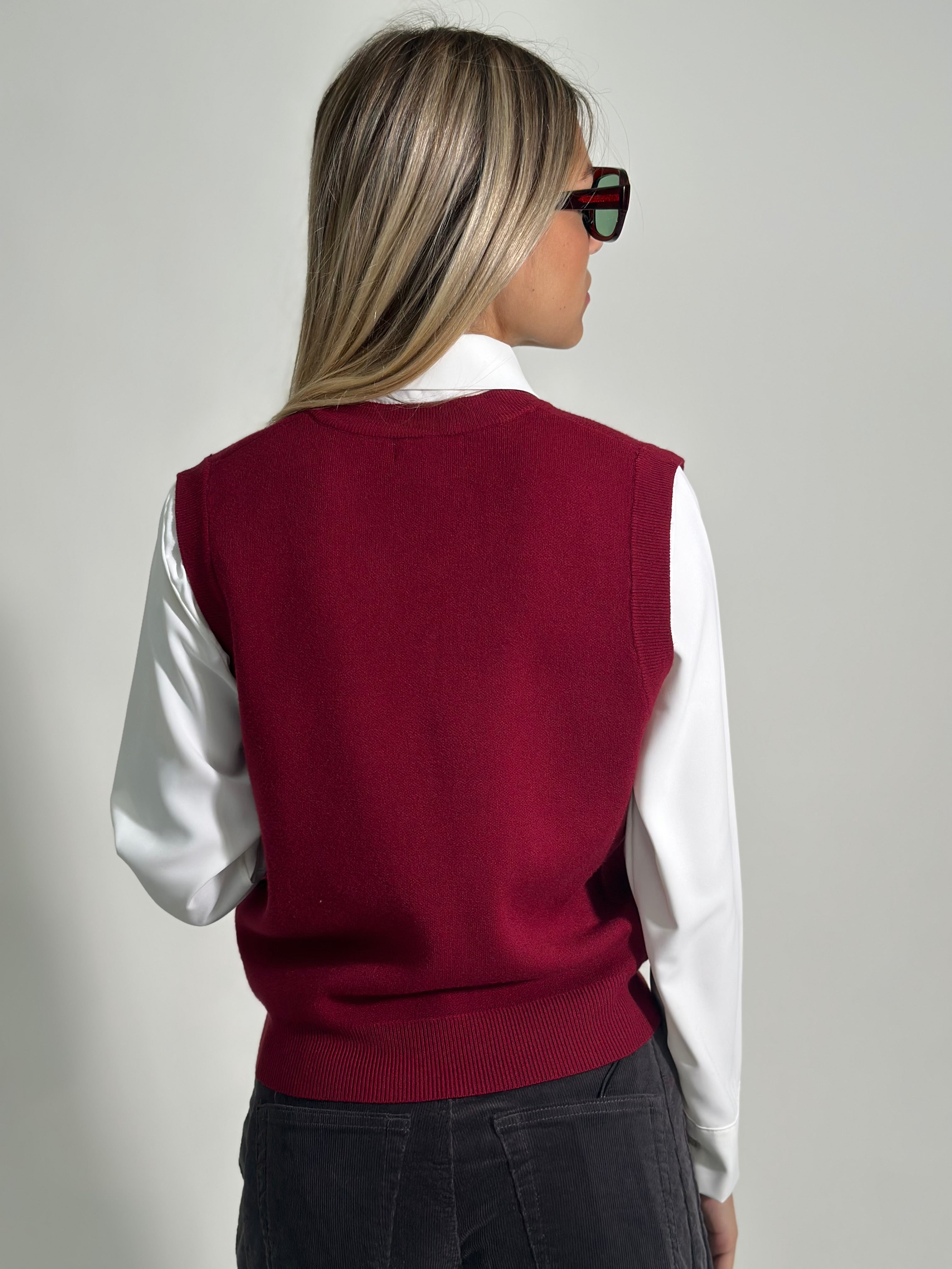 Gilet V 5355 BURGUNDY