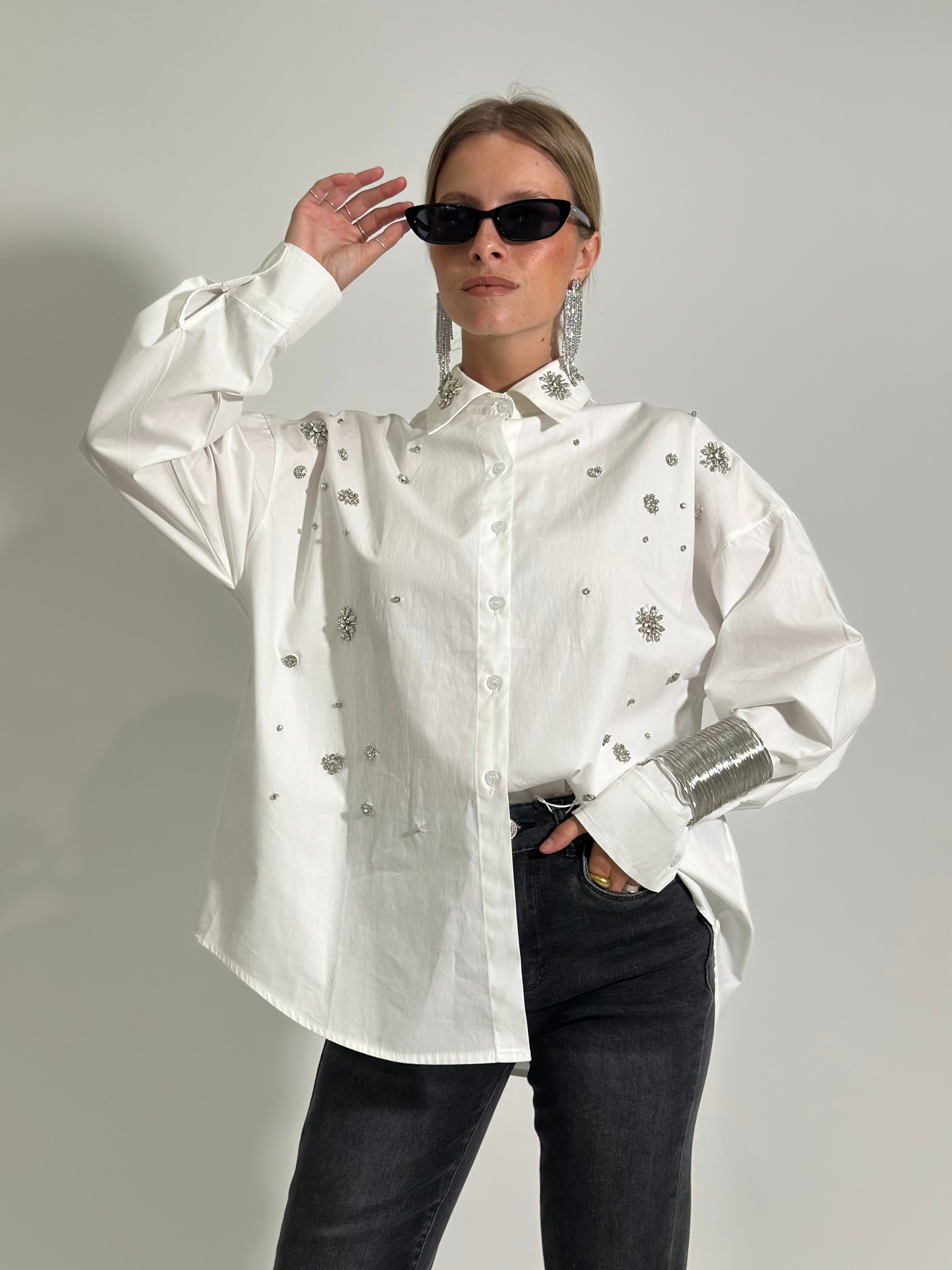 Camicia cristalli AI2478 BIANCO