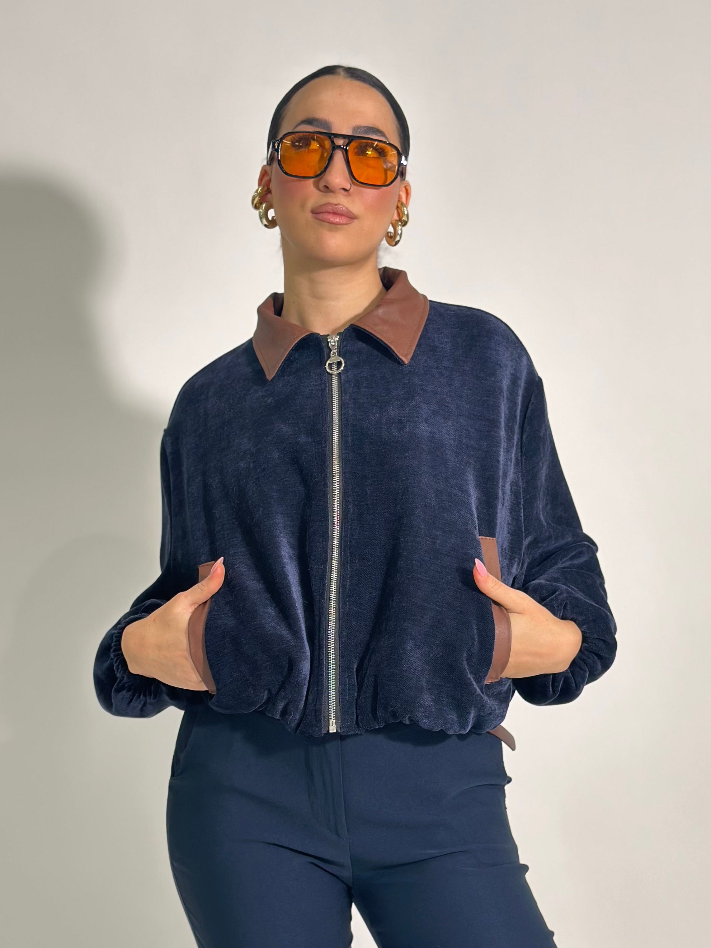 Giacca bomber 7852 BLU