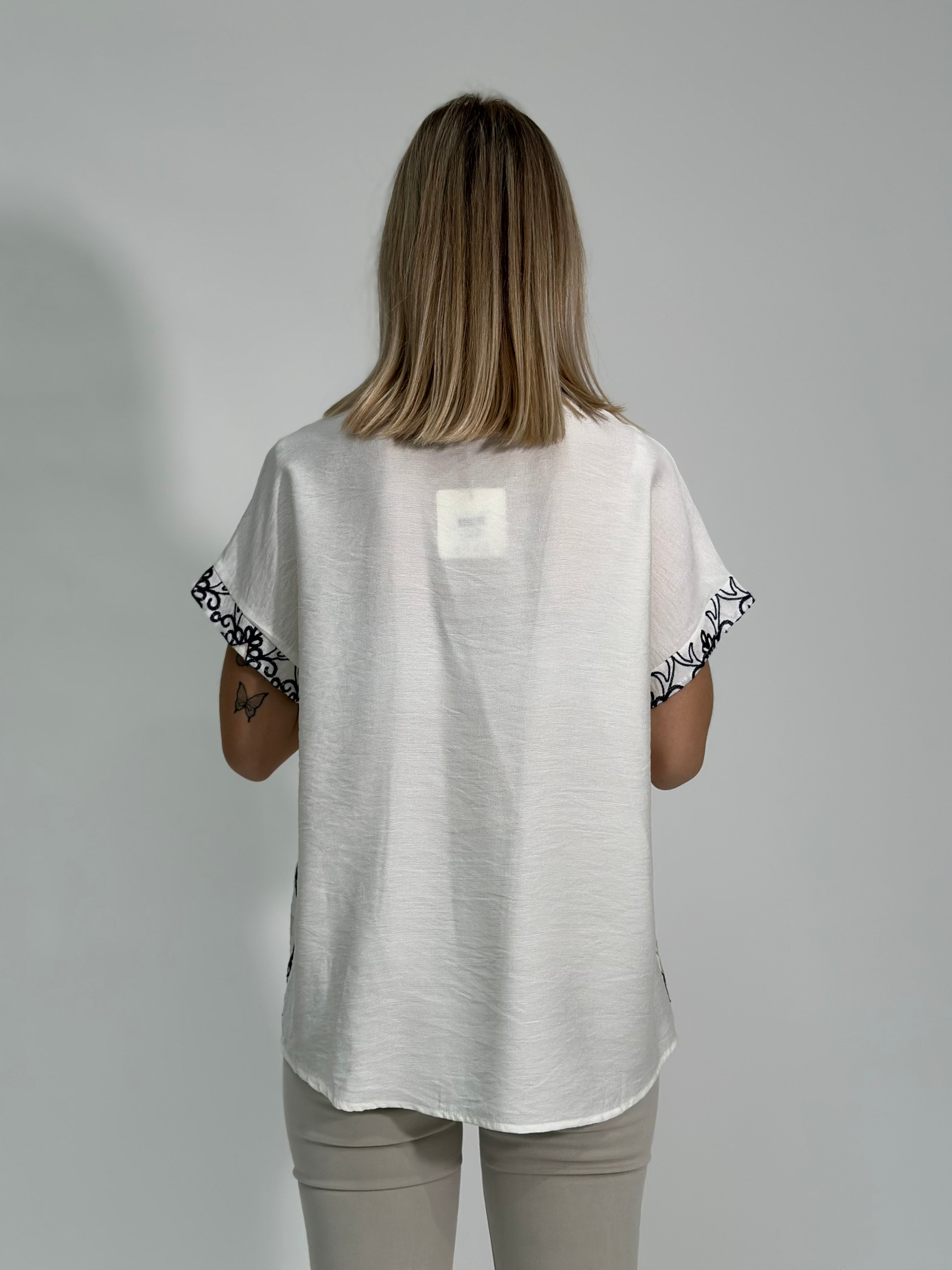 Camicia boho ricamo 18180