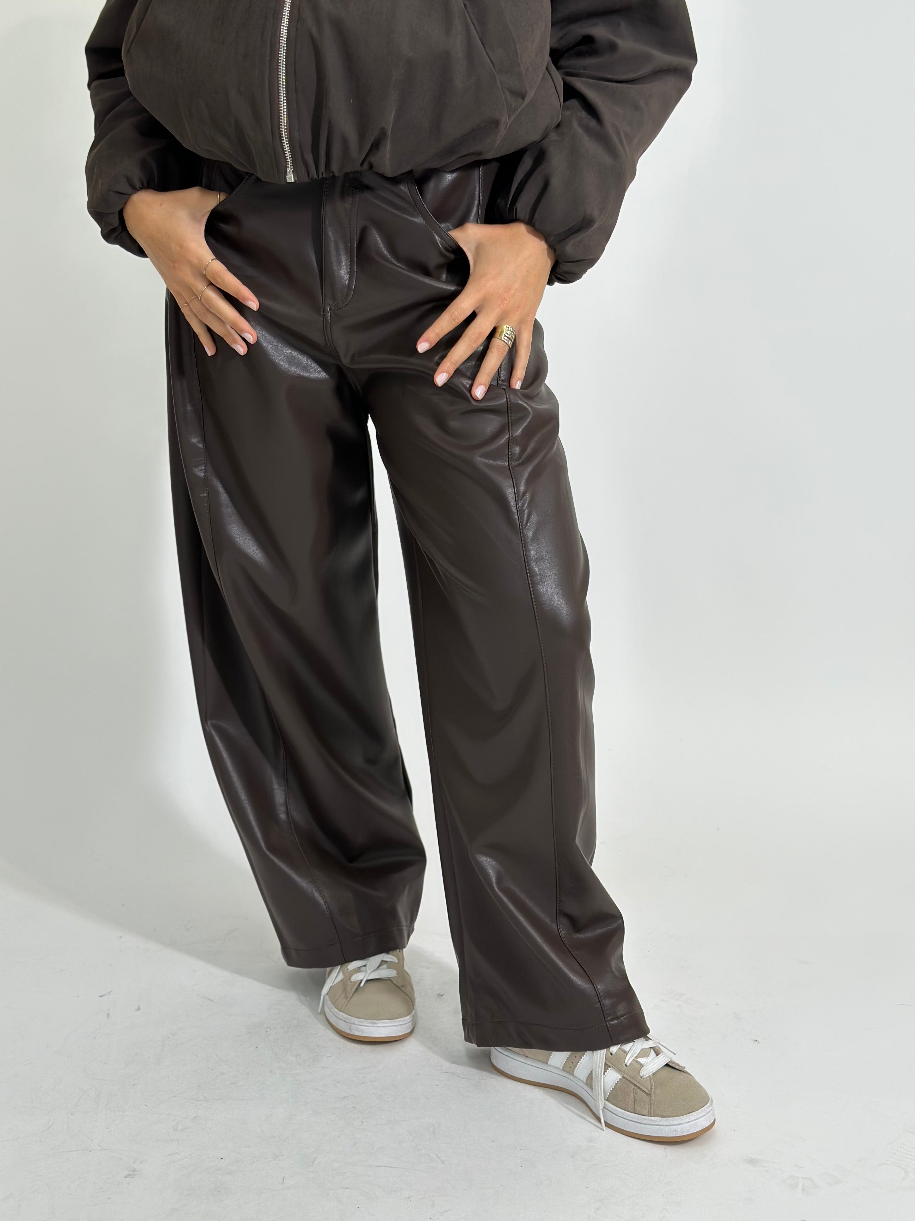 Pantalone ecopelle 19283 MORO