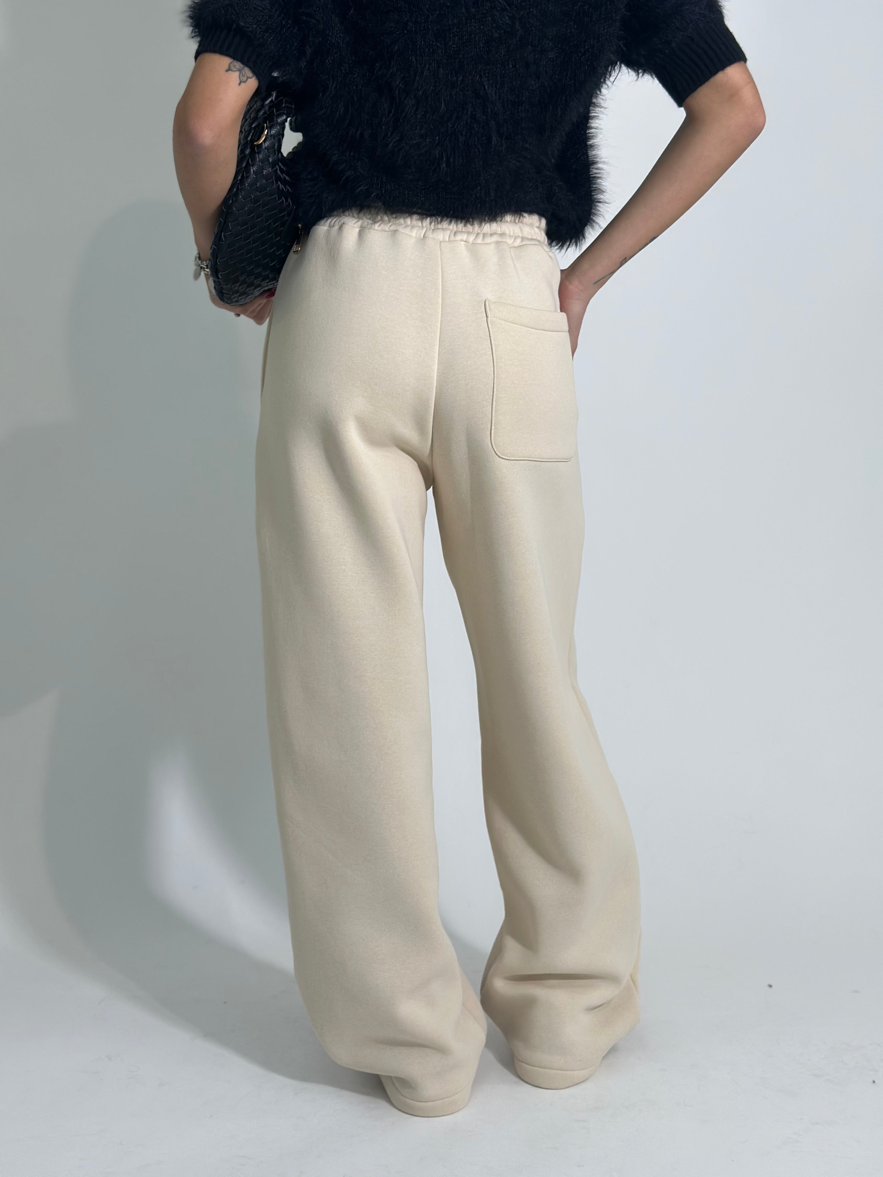 Pantalone baloon felpa 3693 PANNA
