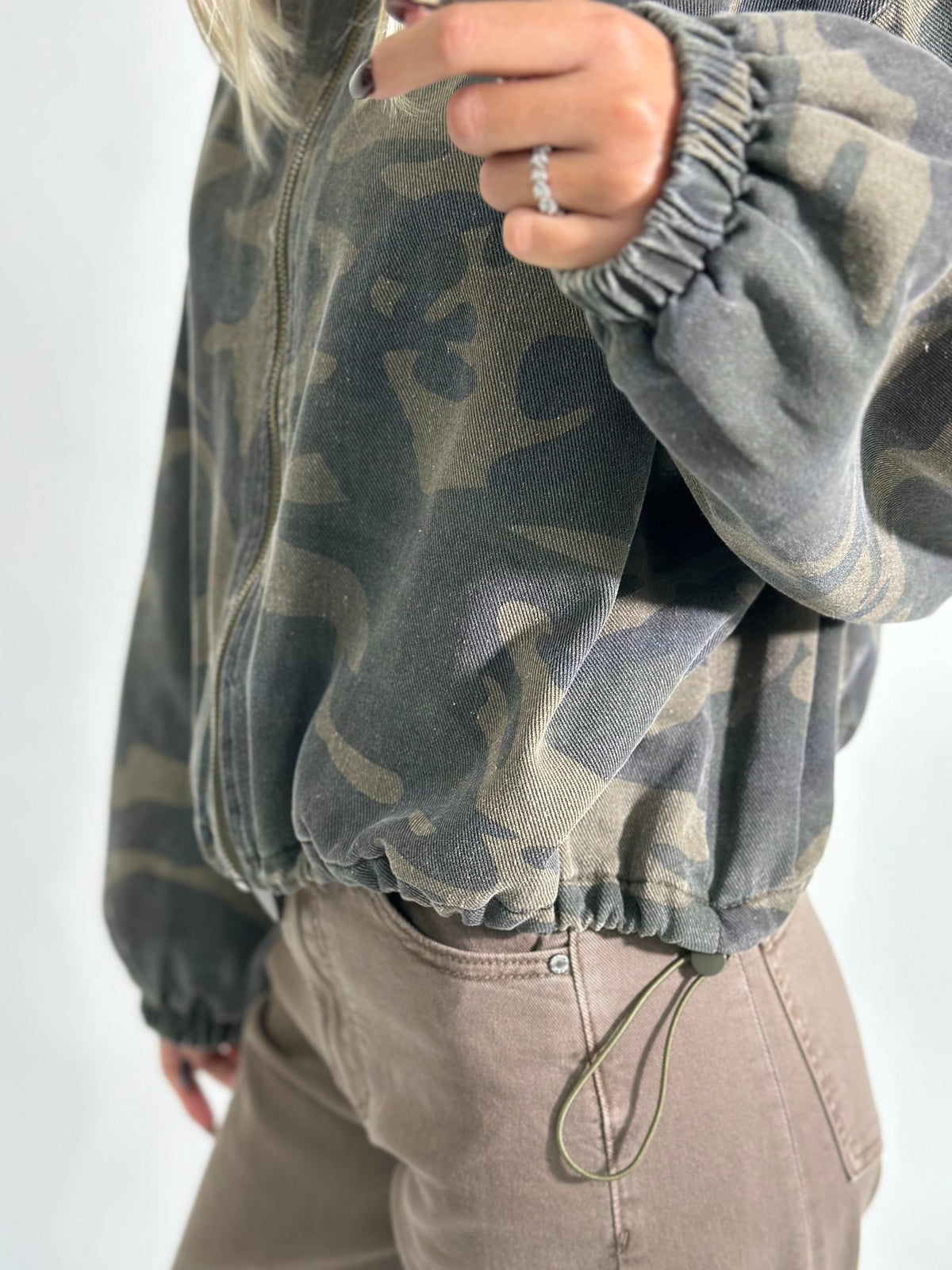 Giacca trapuntata camouflage 19616