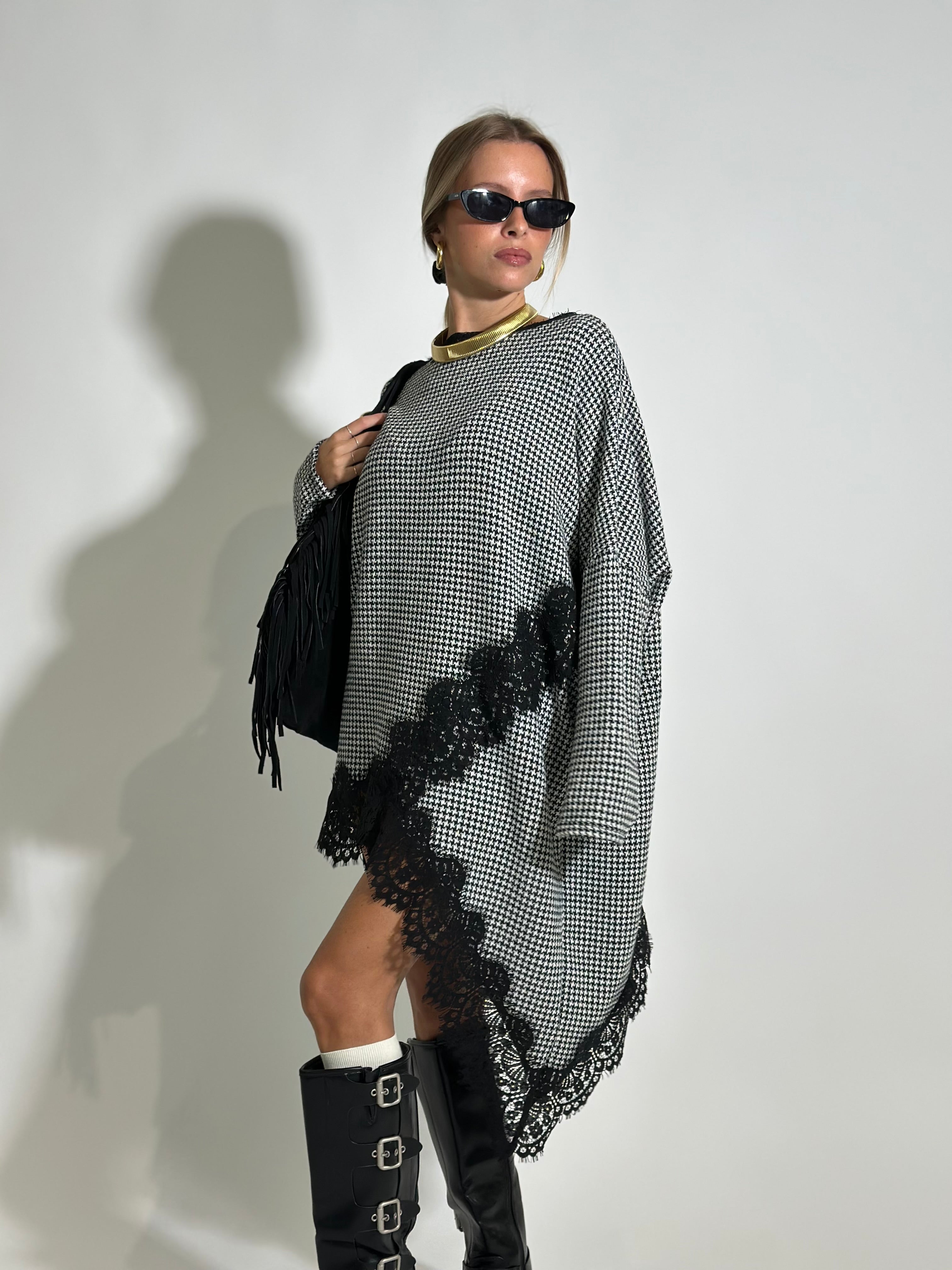 Felpa pied de poule lurex 80370