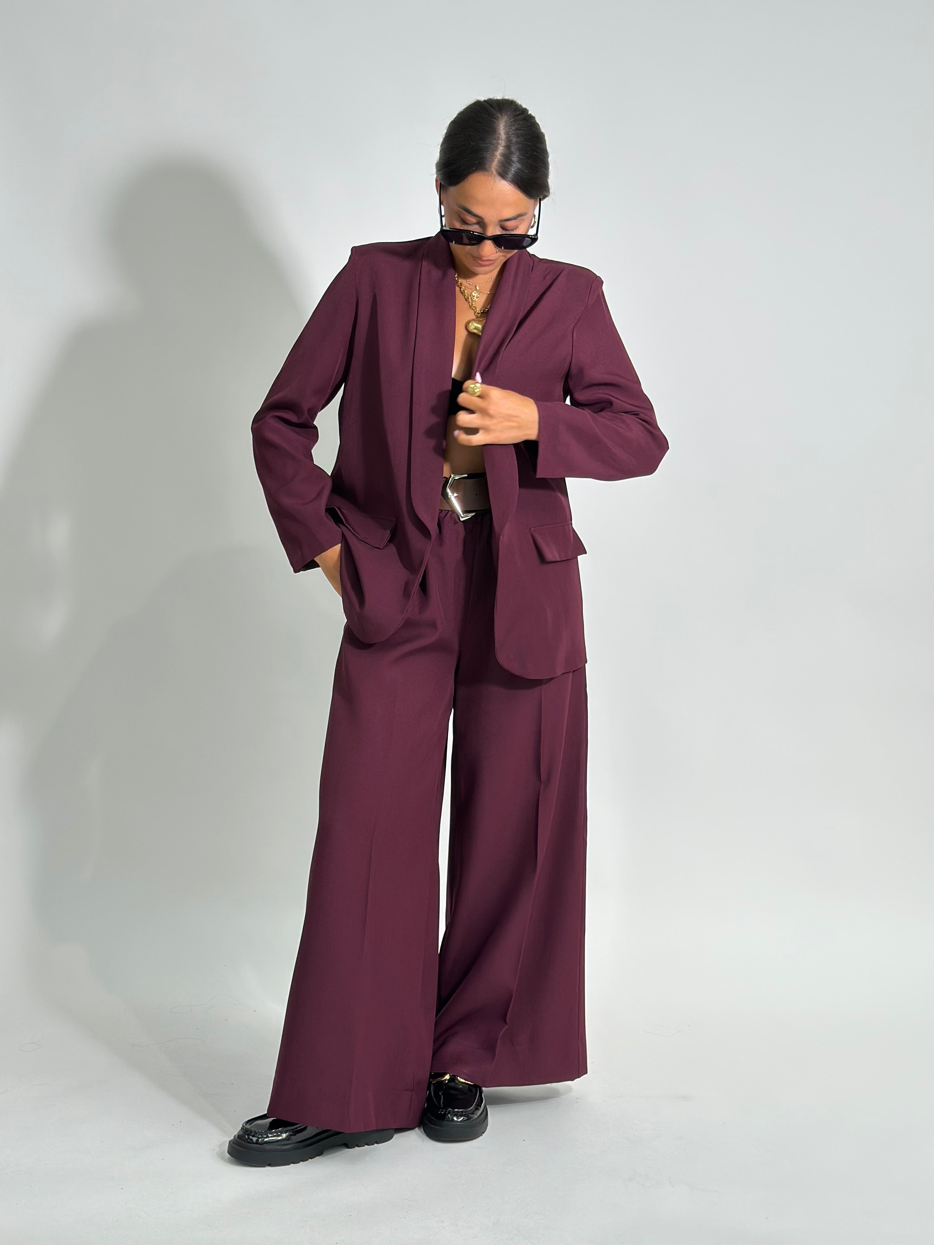 Pantalone cintura P18786 BORDO'