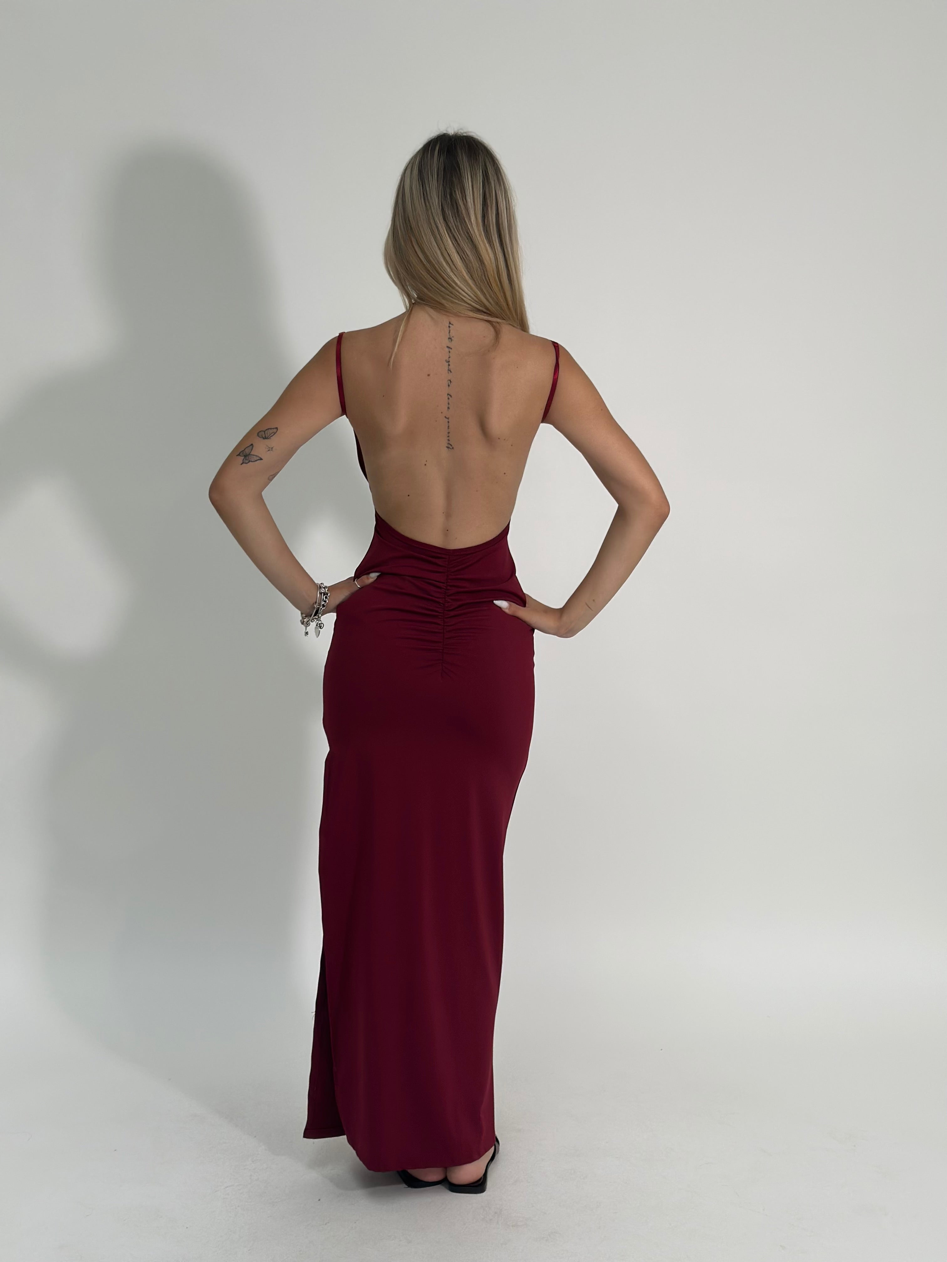 Abito sirena 9960 BORDO'
