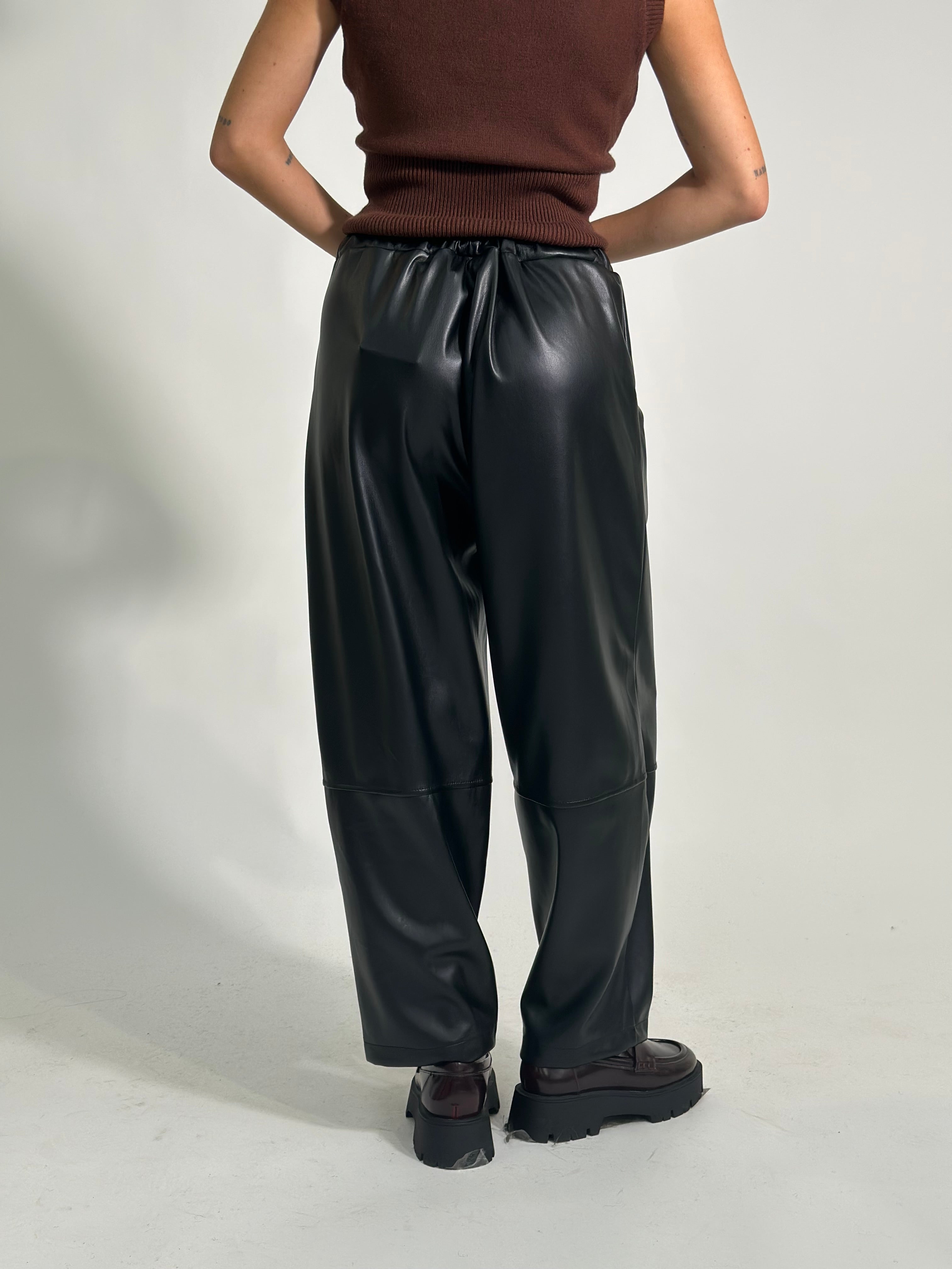 Pantalone ecopelle 25348 NERO