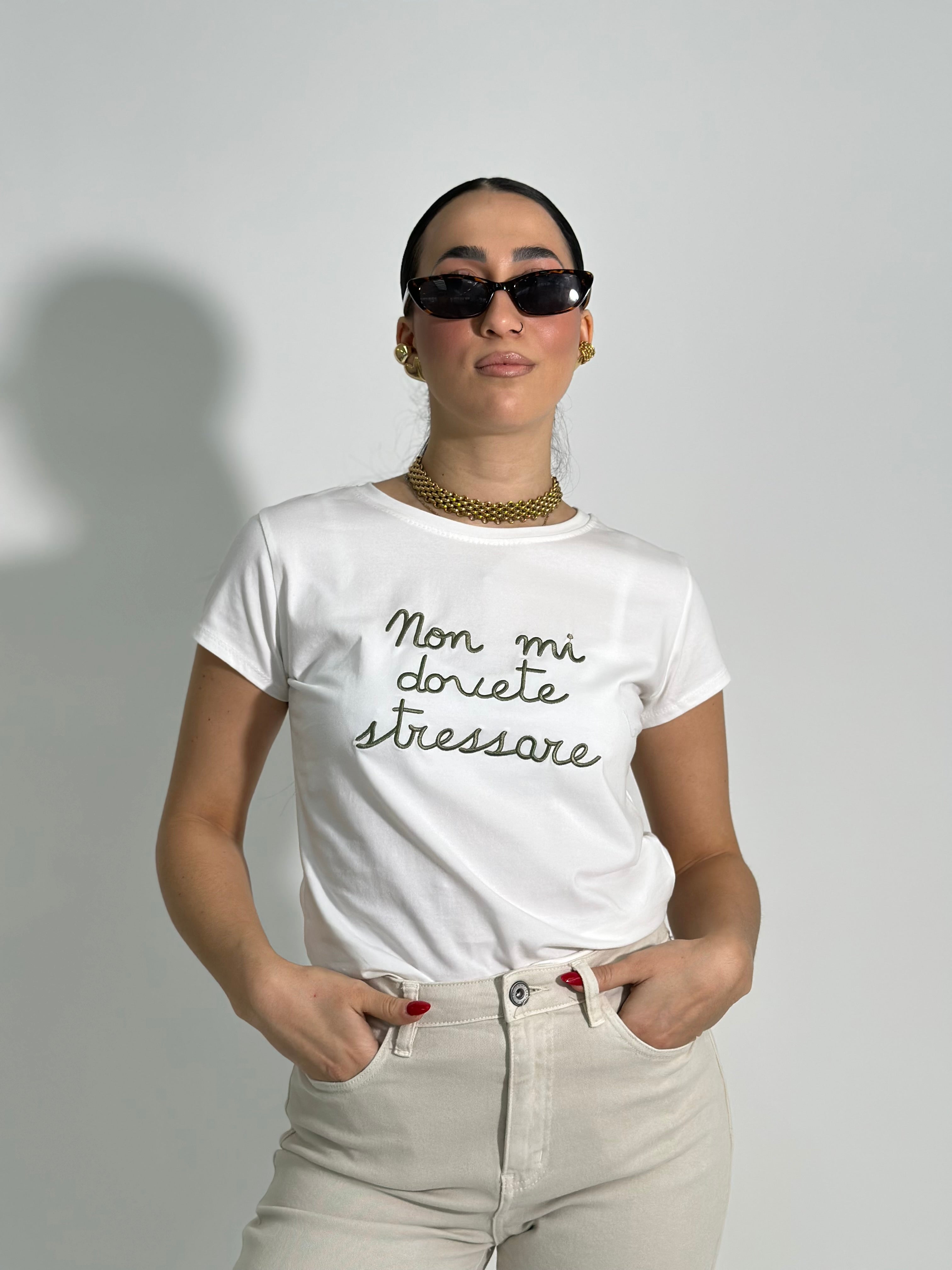 T-shirt "non mi dovete stressare" 8116