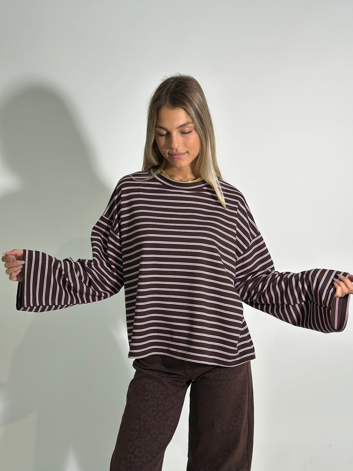 Maglia felpa riga stretta 2904-B