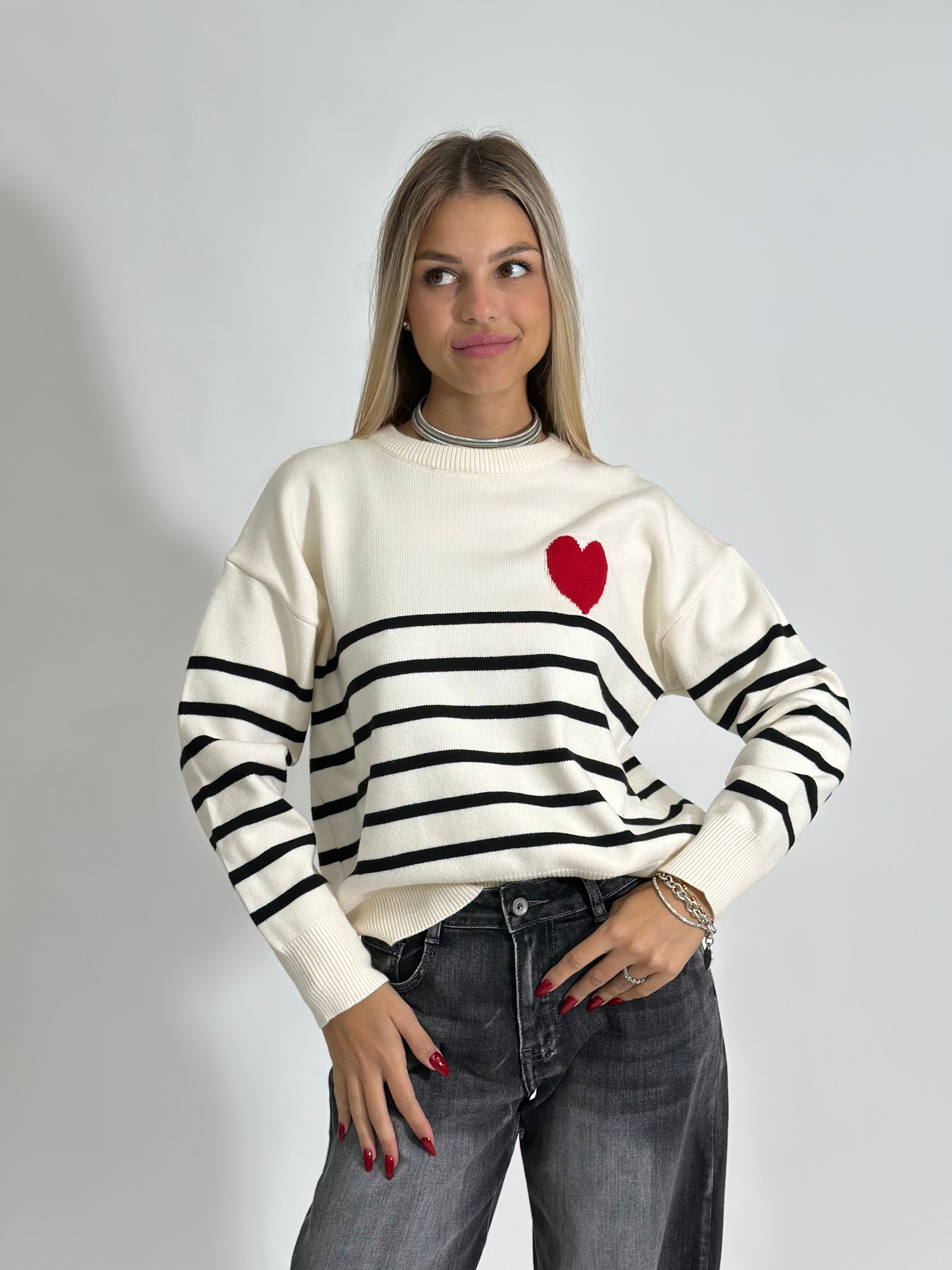 Maglia cuore 9363 NERO