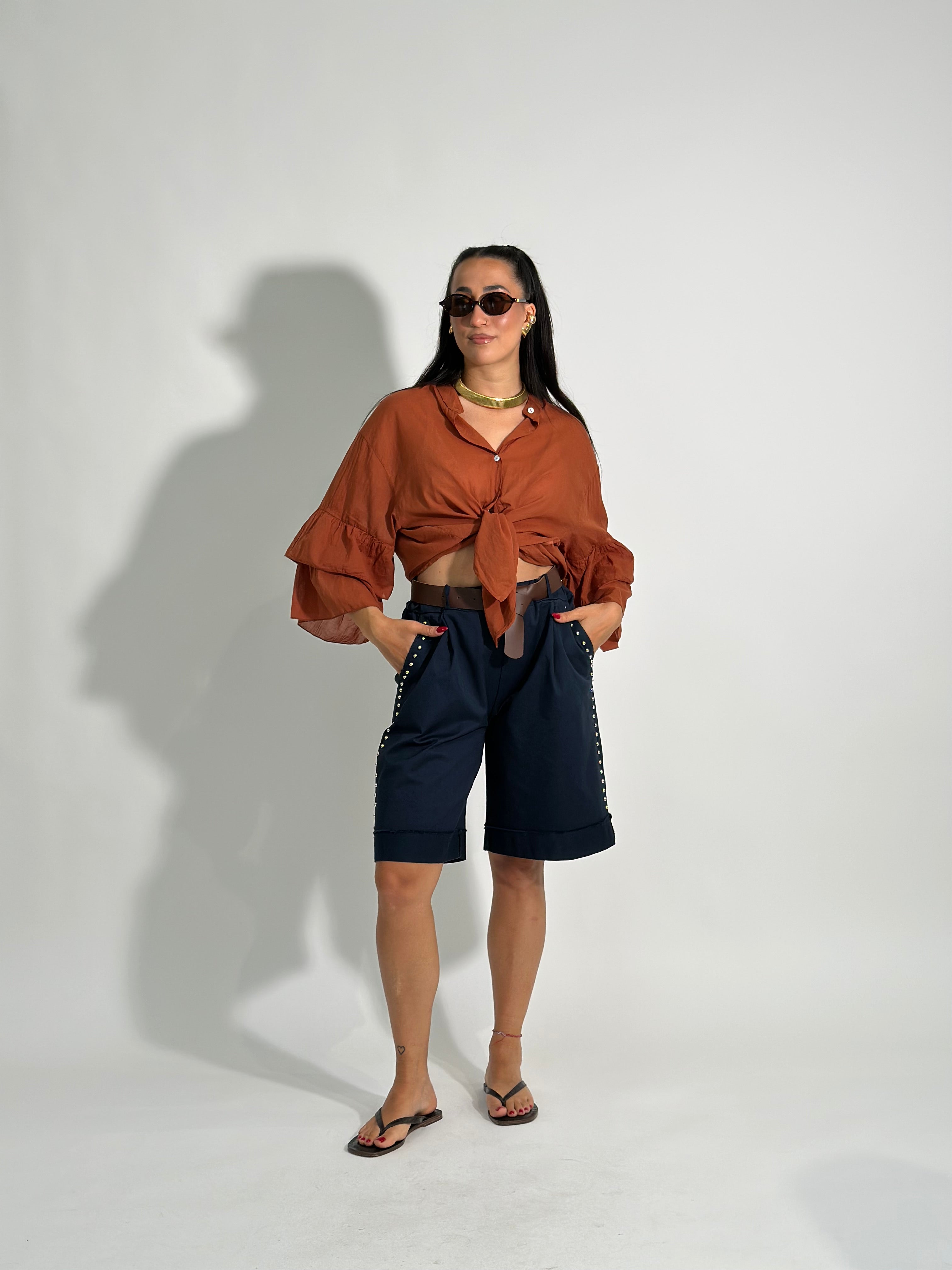 Bermuda borchie 8309 BLU