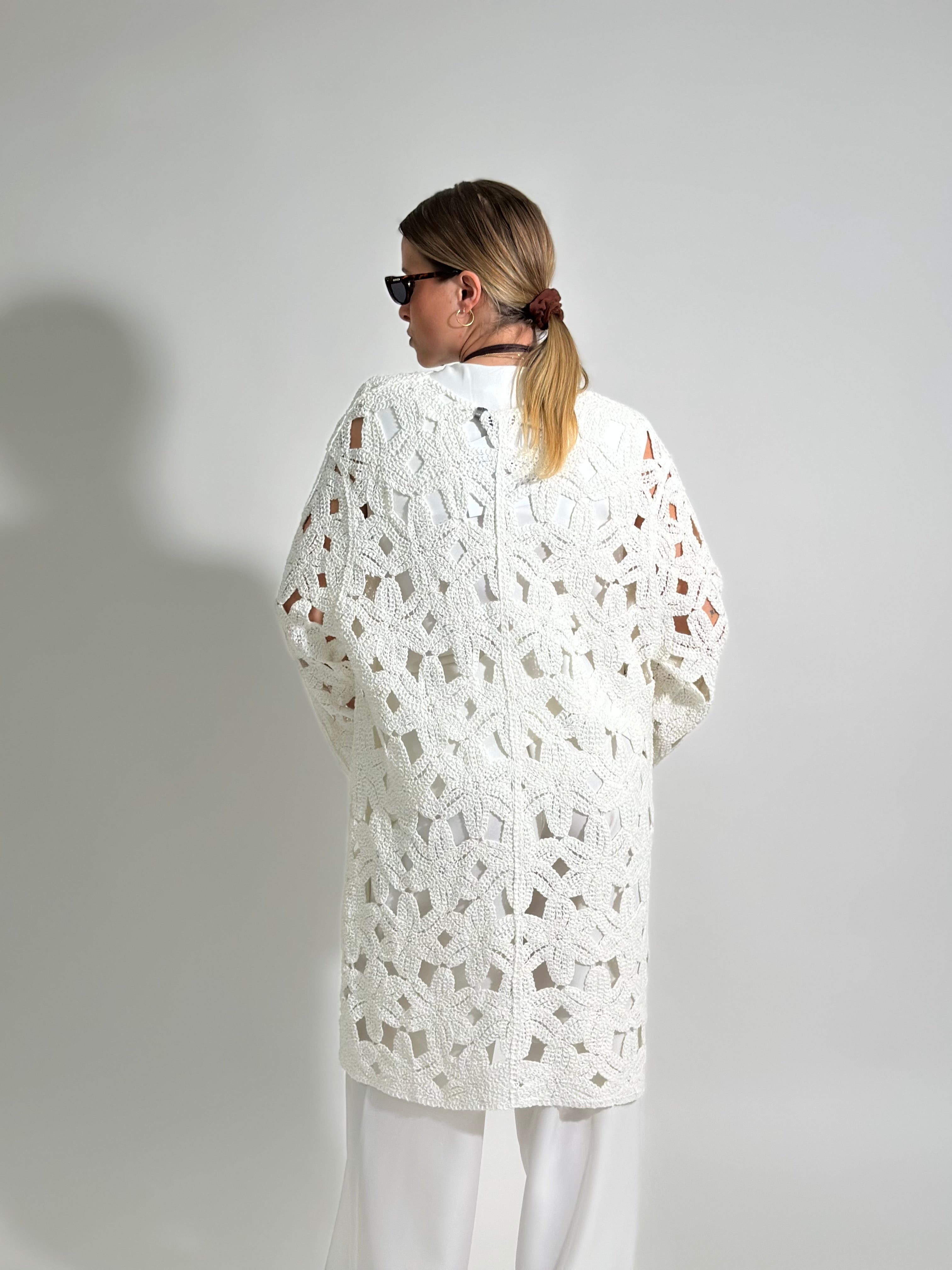 Cardigan lungo JJ425 BIANCO