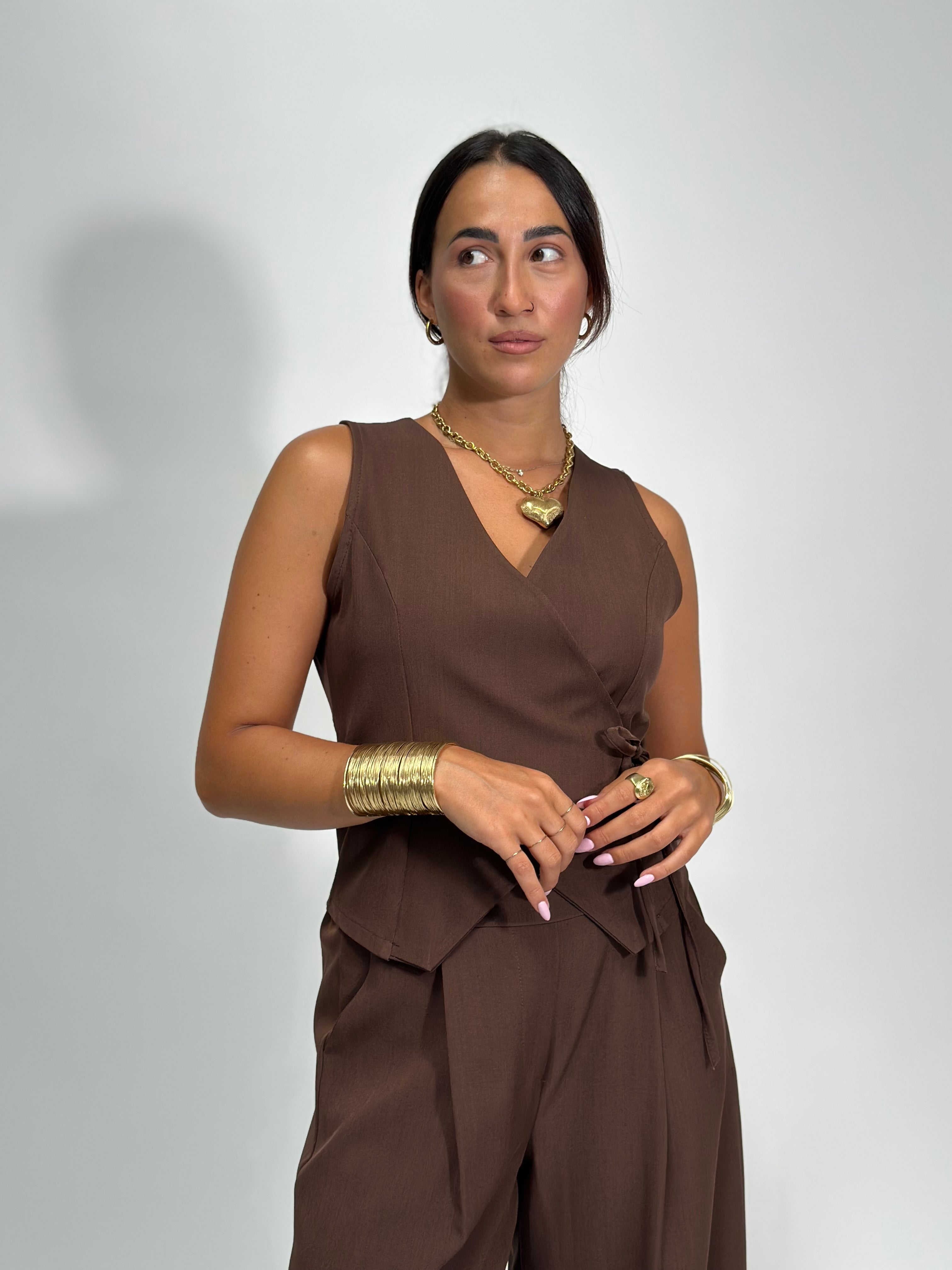 Completo gilet 5181 MARRONE