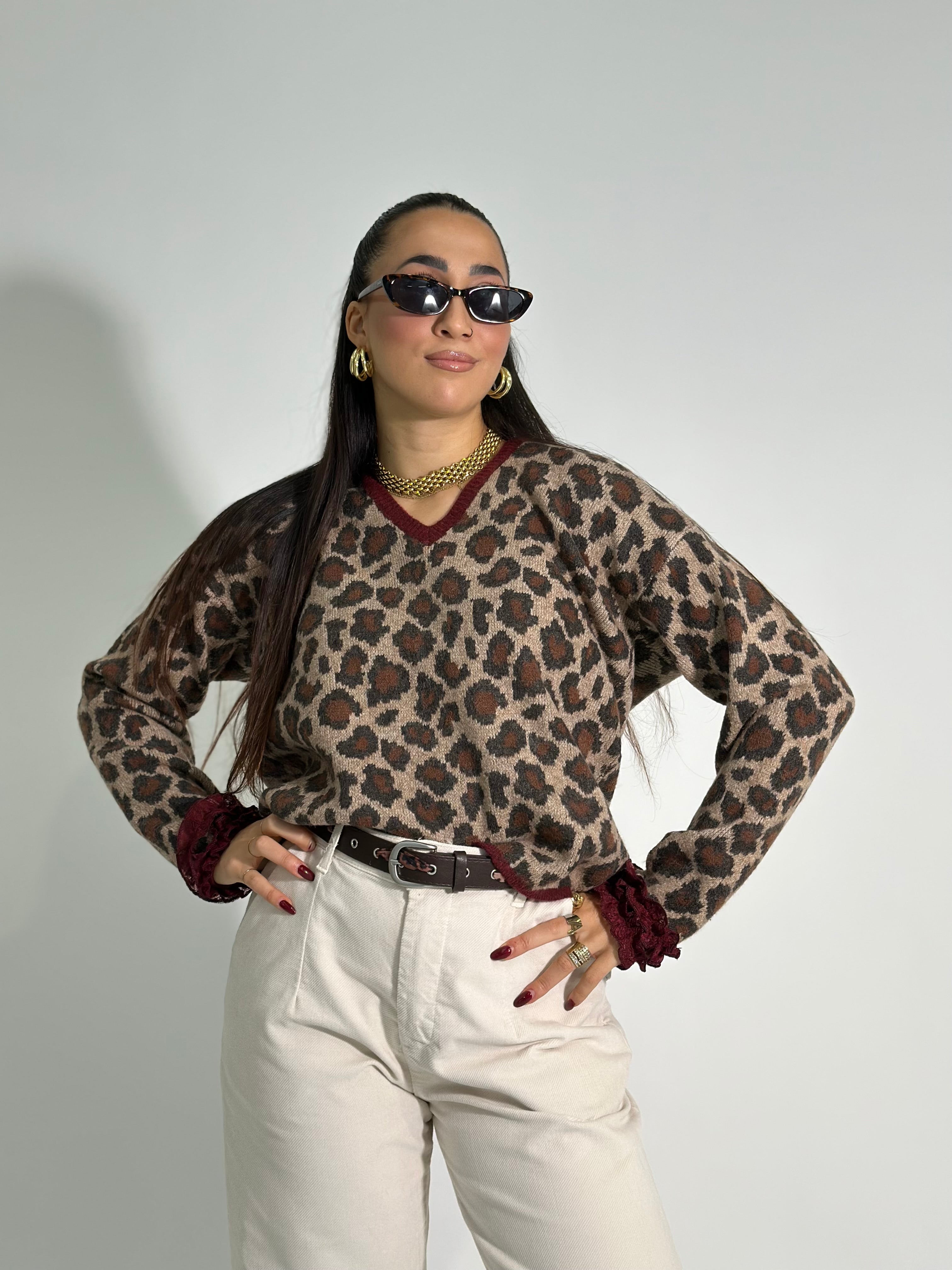 Maglia fiocco 2537 BURGUNDY