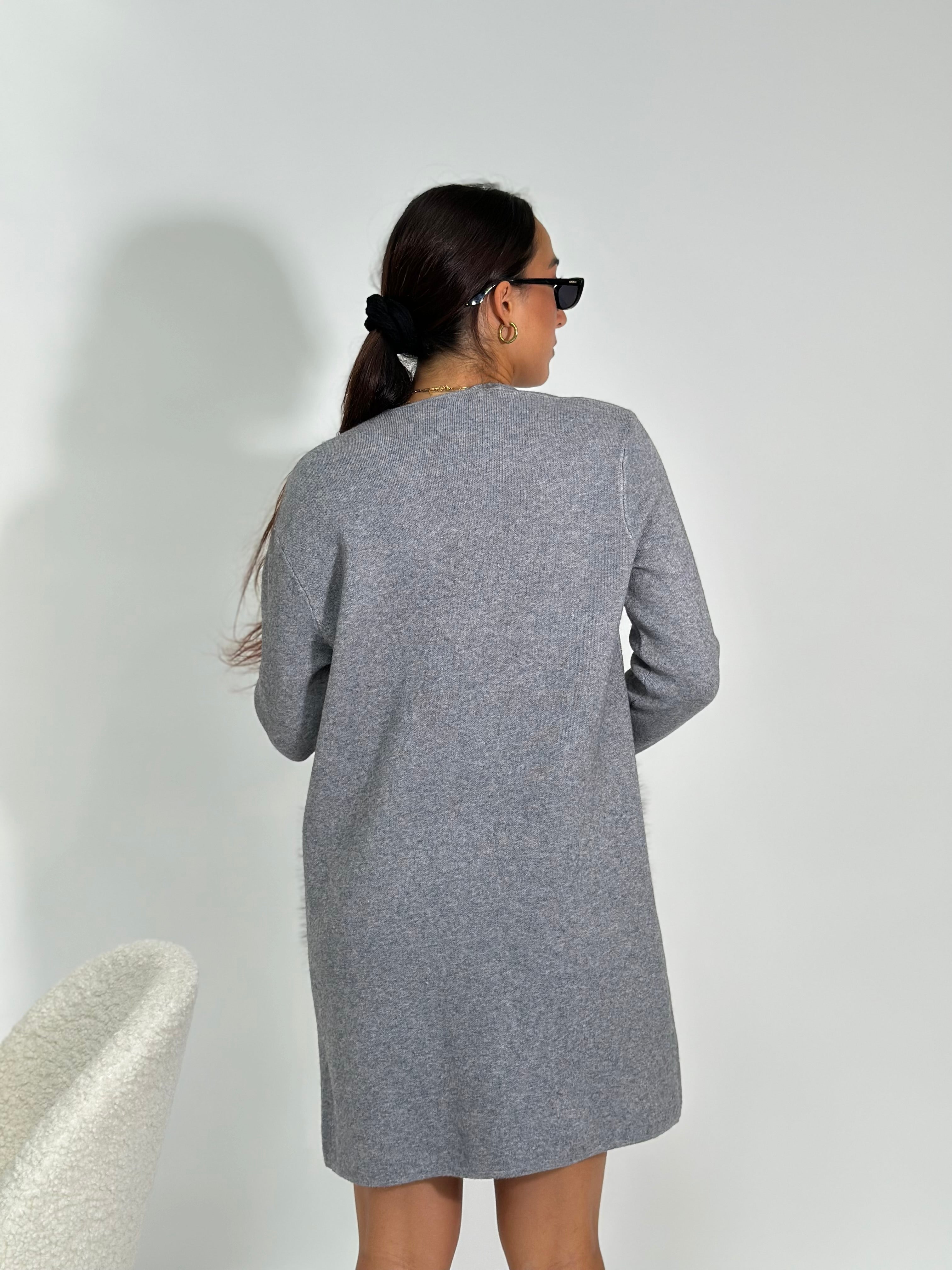 Cardigan tasche 60669 GRIGIO