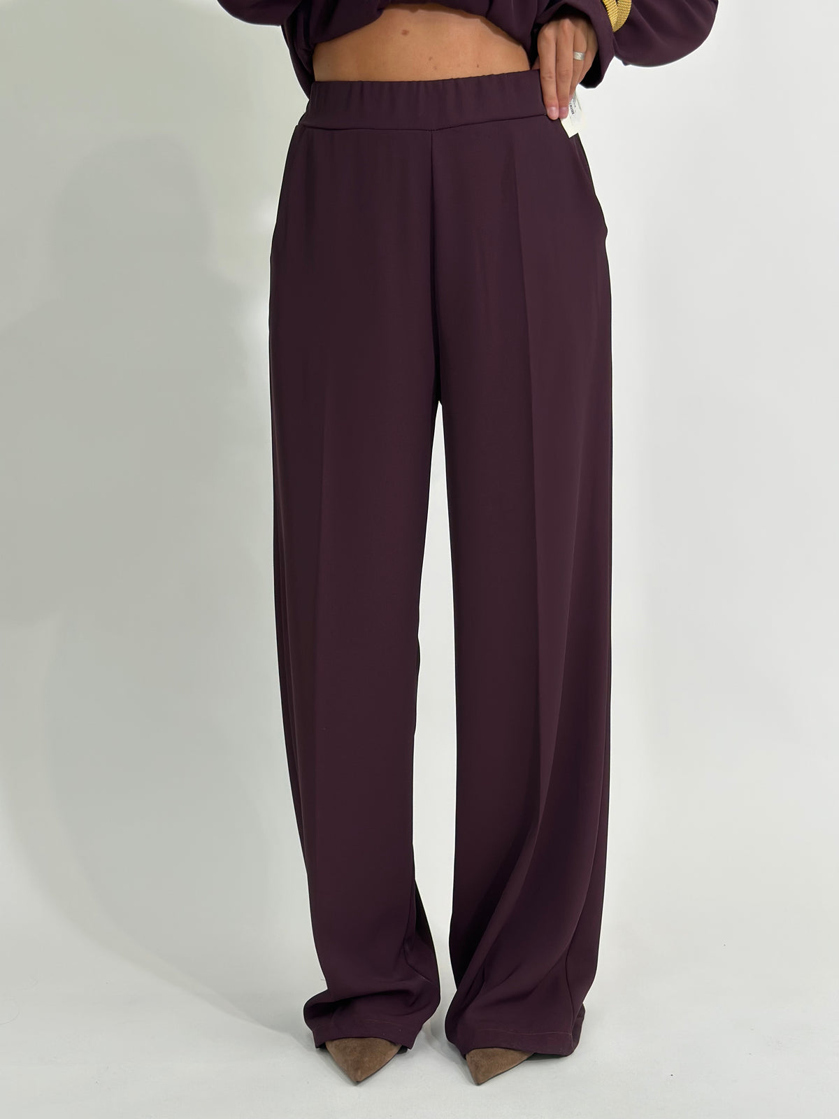 Pantalone fluido 7270 burgundy