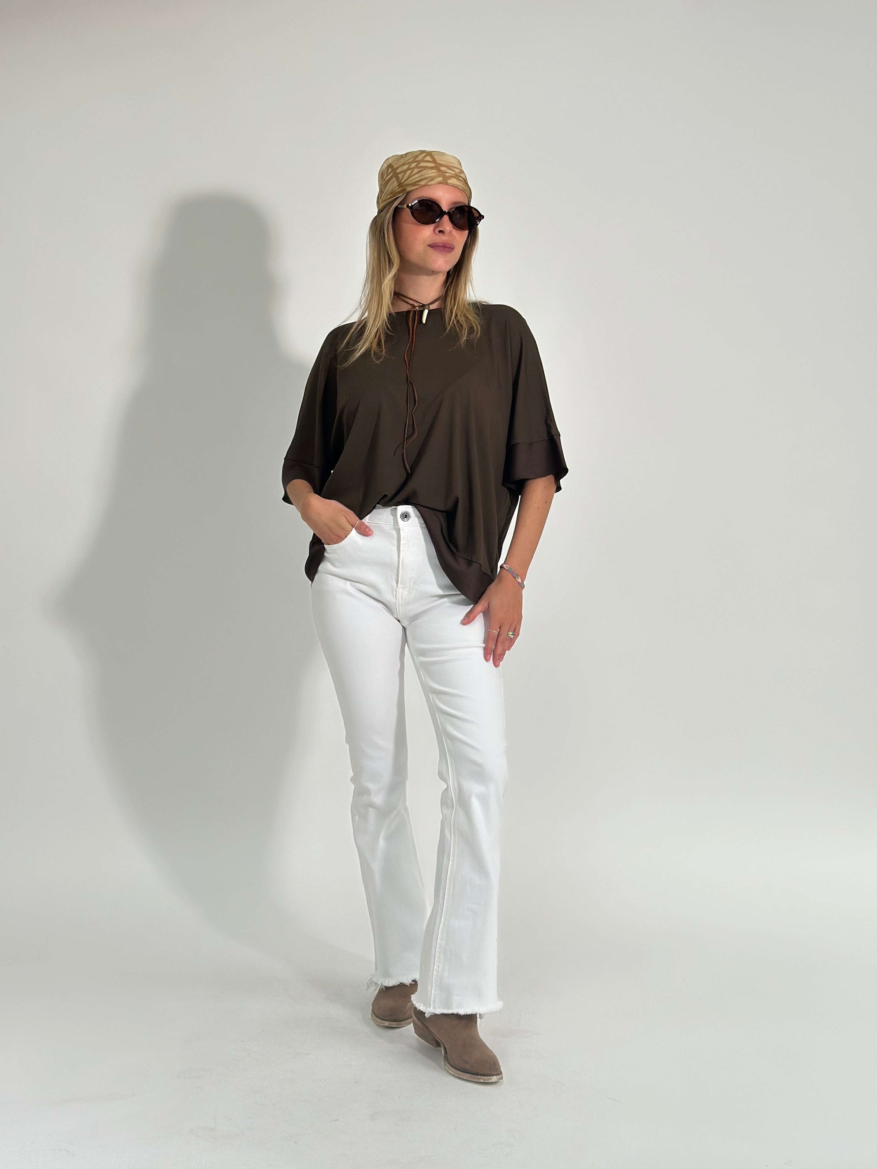 Pantalone trombetta 6826 BIANCO