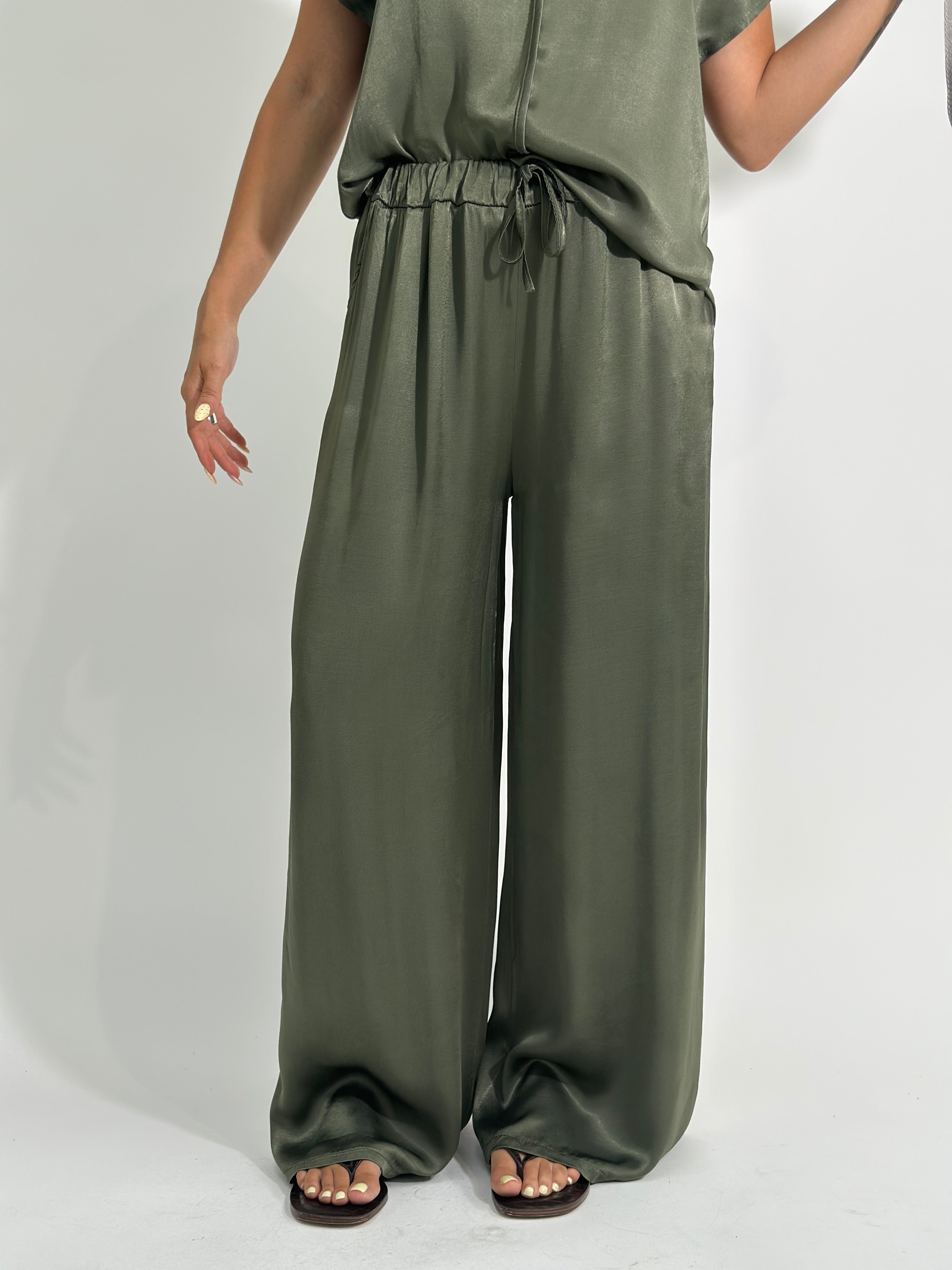 Pantalone satin coulisse 60006