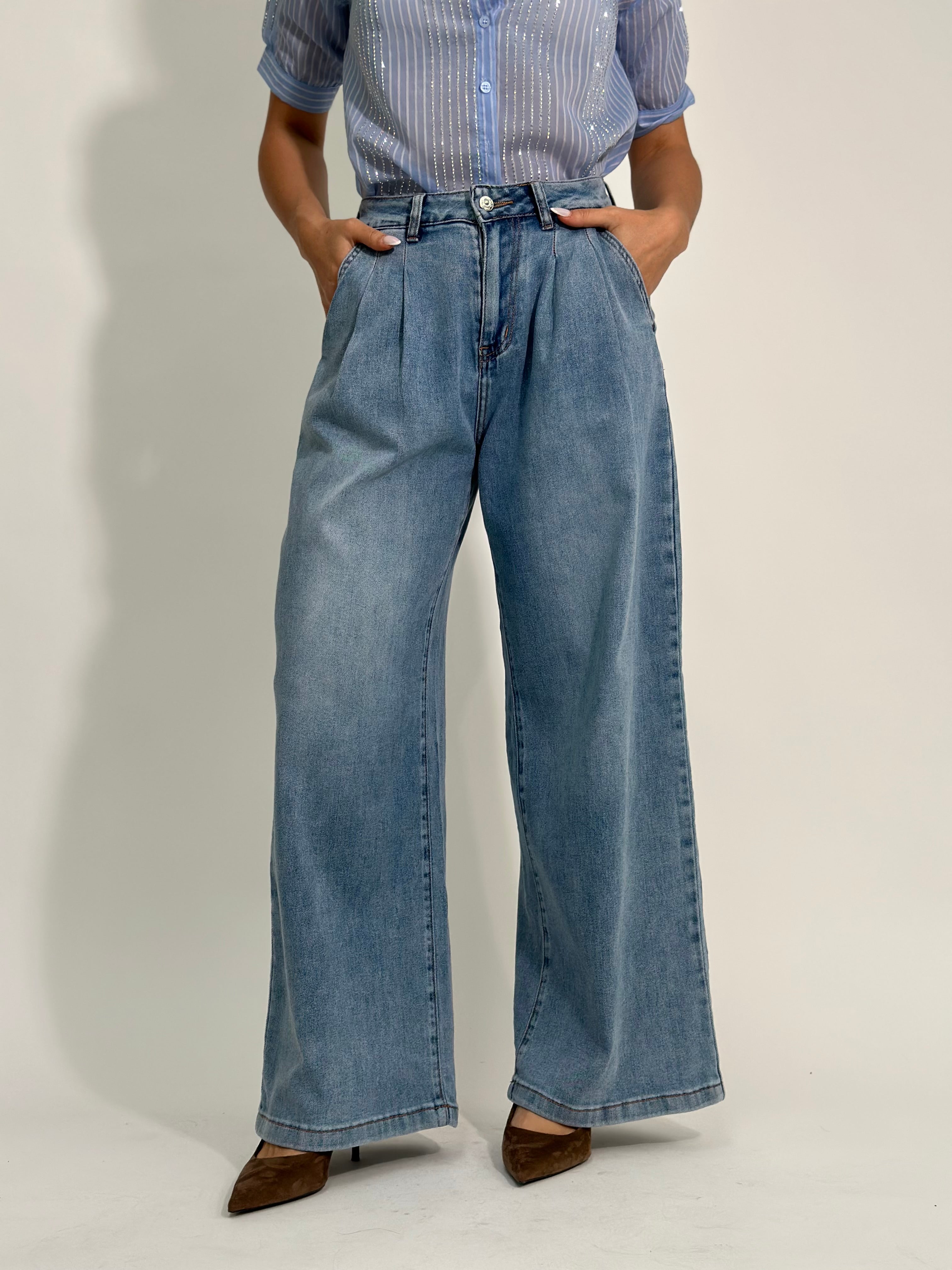 Jeans wide leg comfort F32485