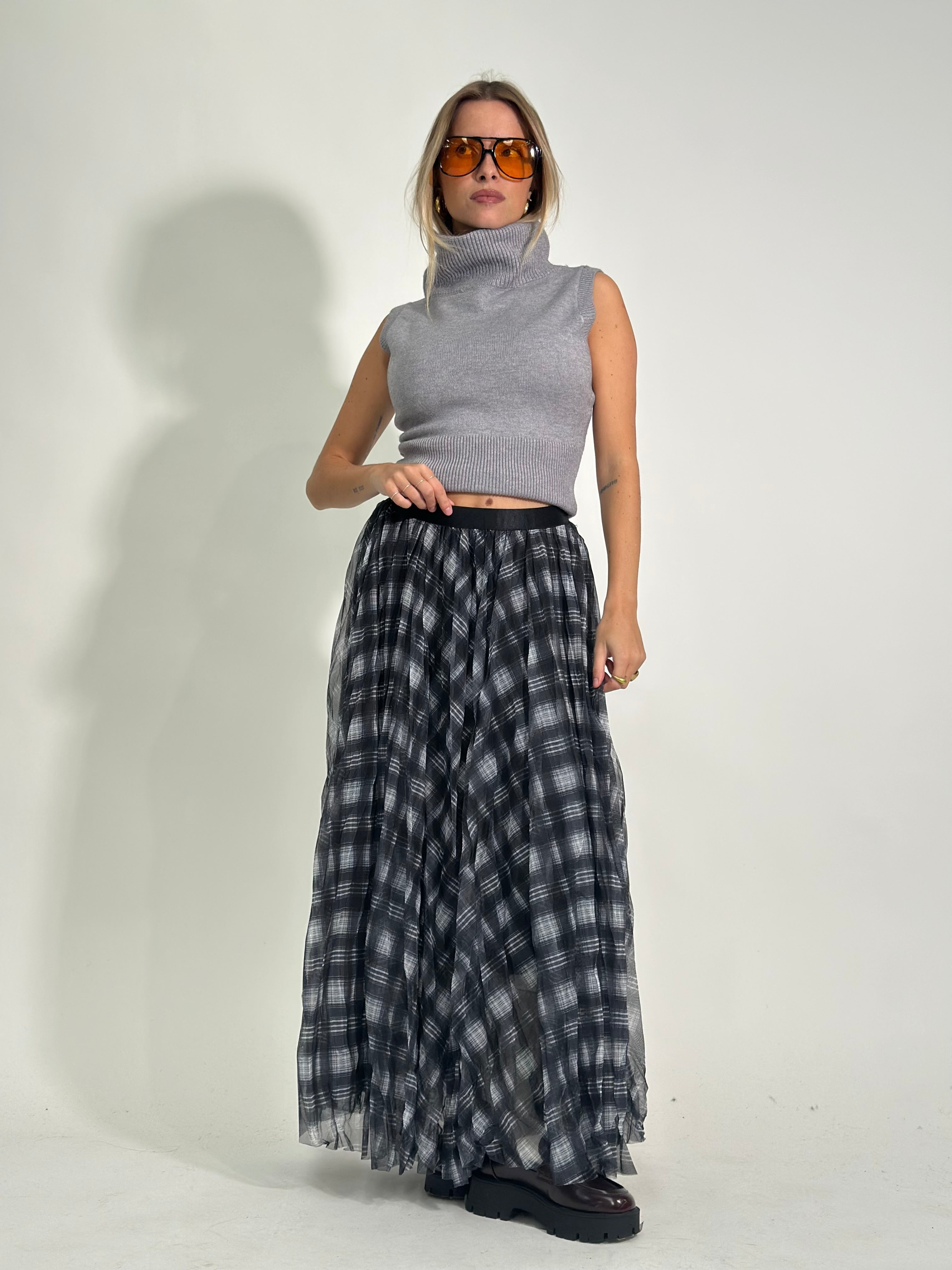 Gonna tulle 8821 NERO-BIANCO