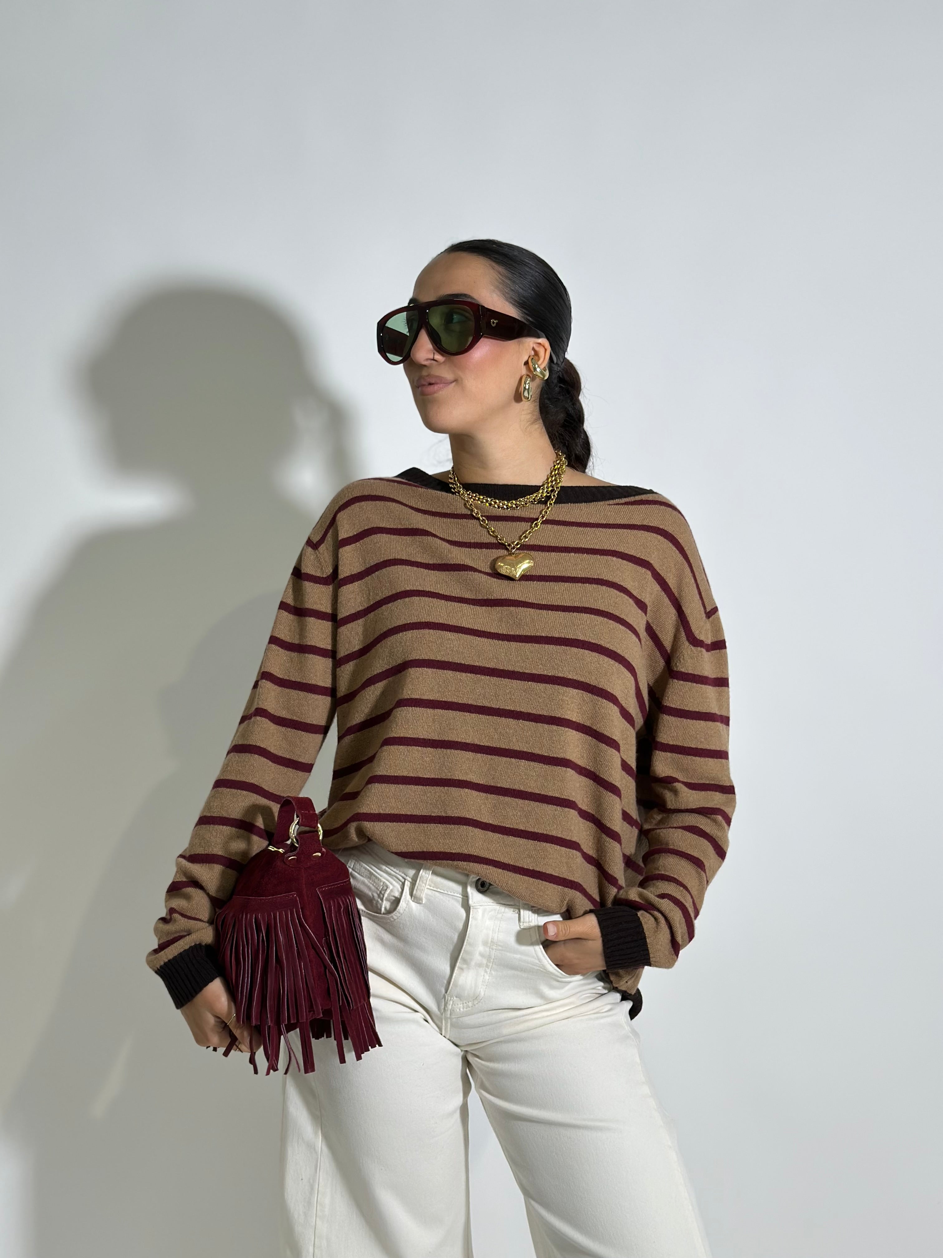 Maglia Cashmere blend 10207 CAMEL
