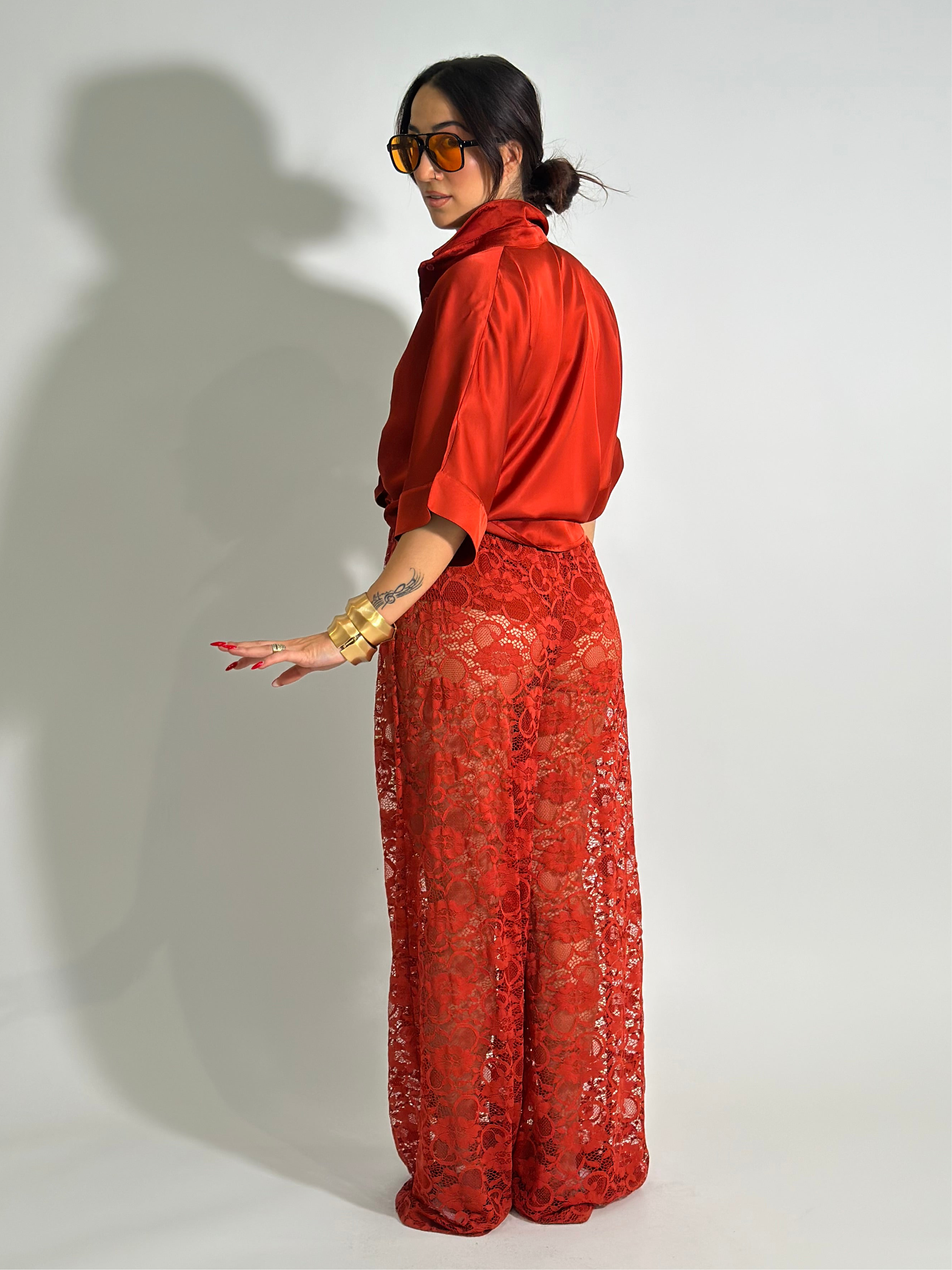 Pantalone pizzo 3149 MATTONE