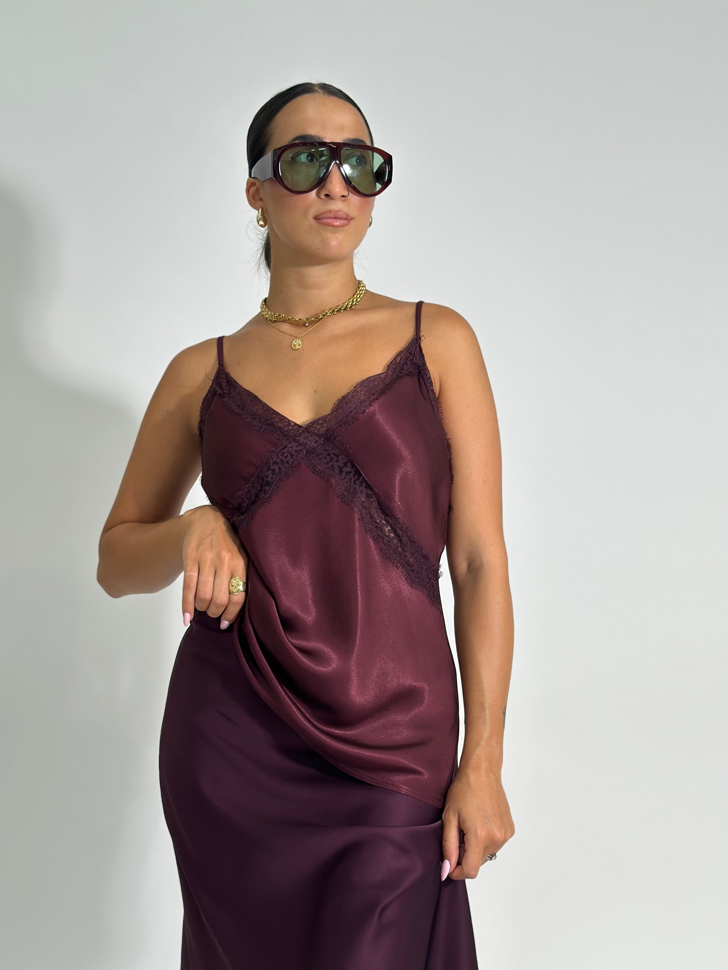Top pizzo 80228 BURGUNDY