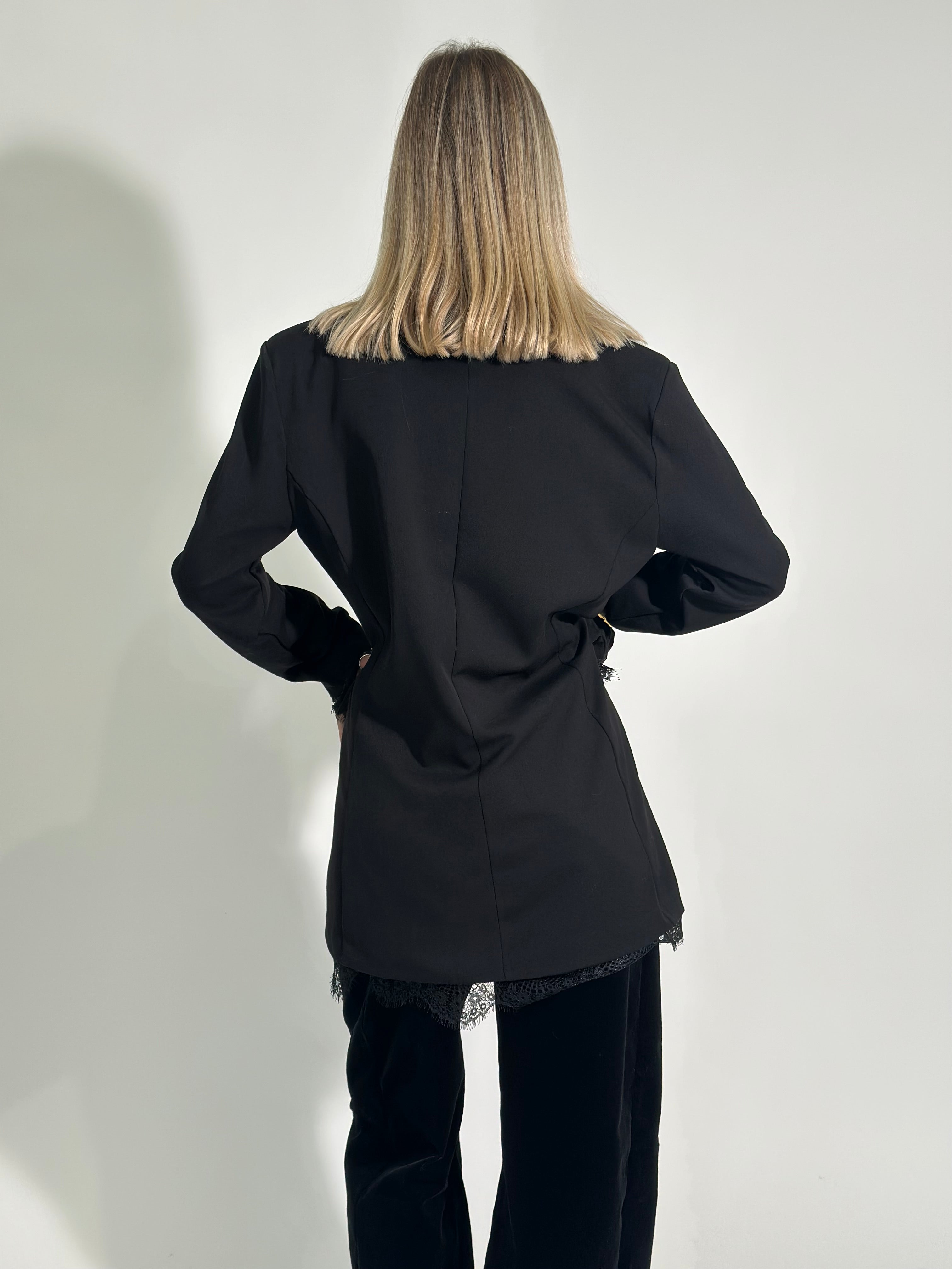 Giacca pizzo L389 NERO