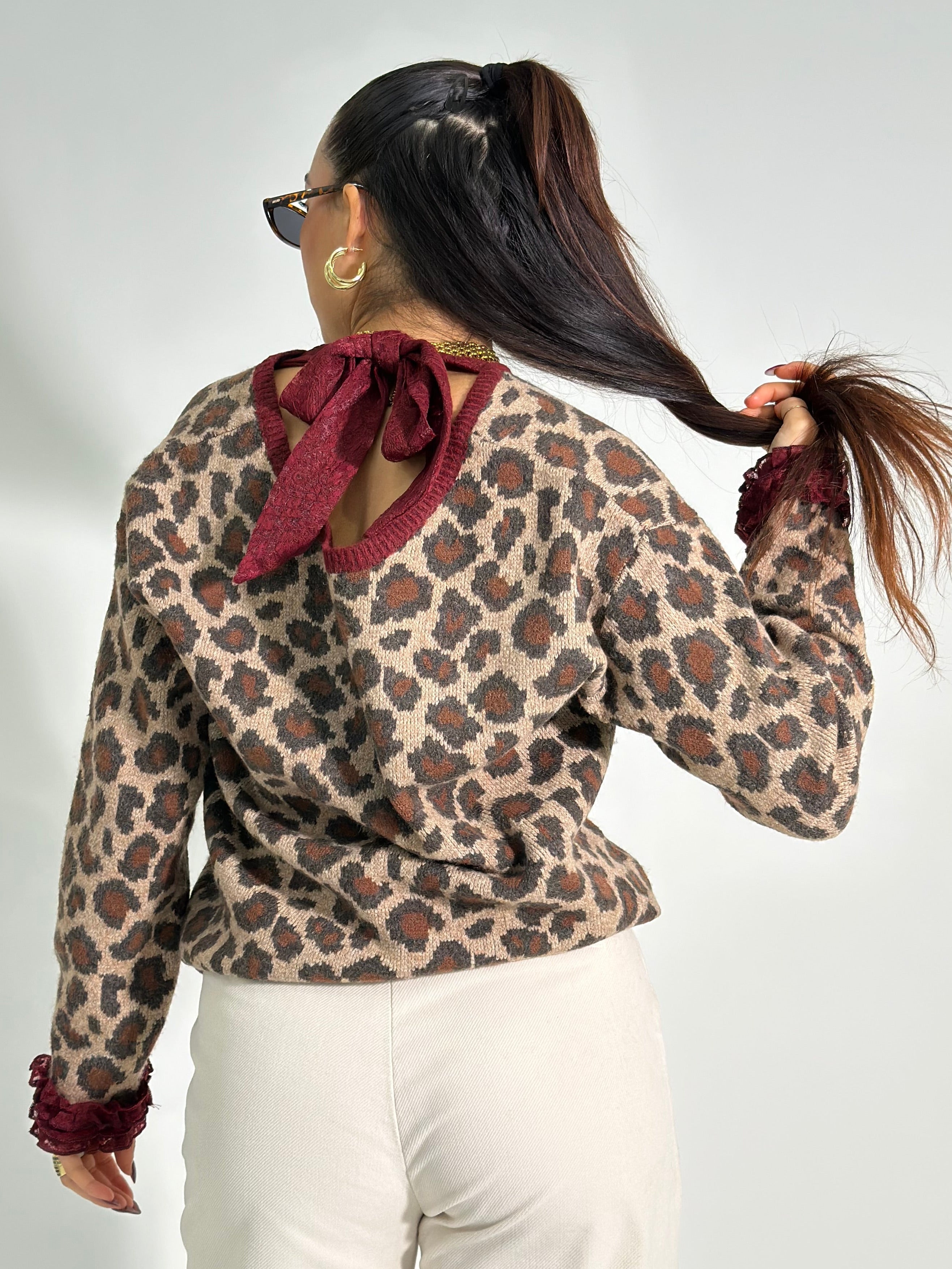 Maglia fiocco 2537 BURGUNDY