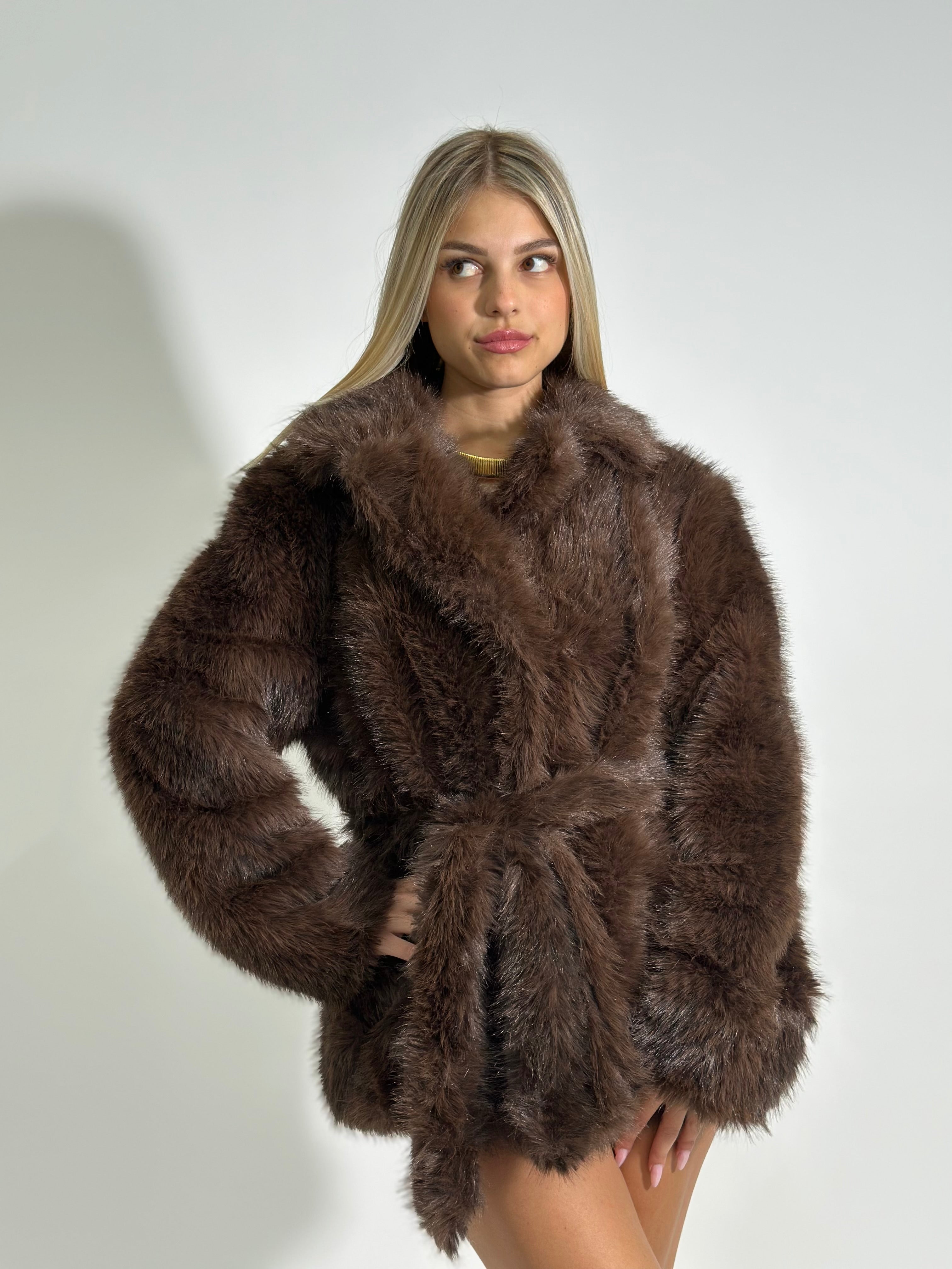 Pelliccia Y0231 BROWN
