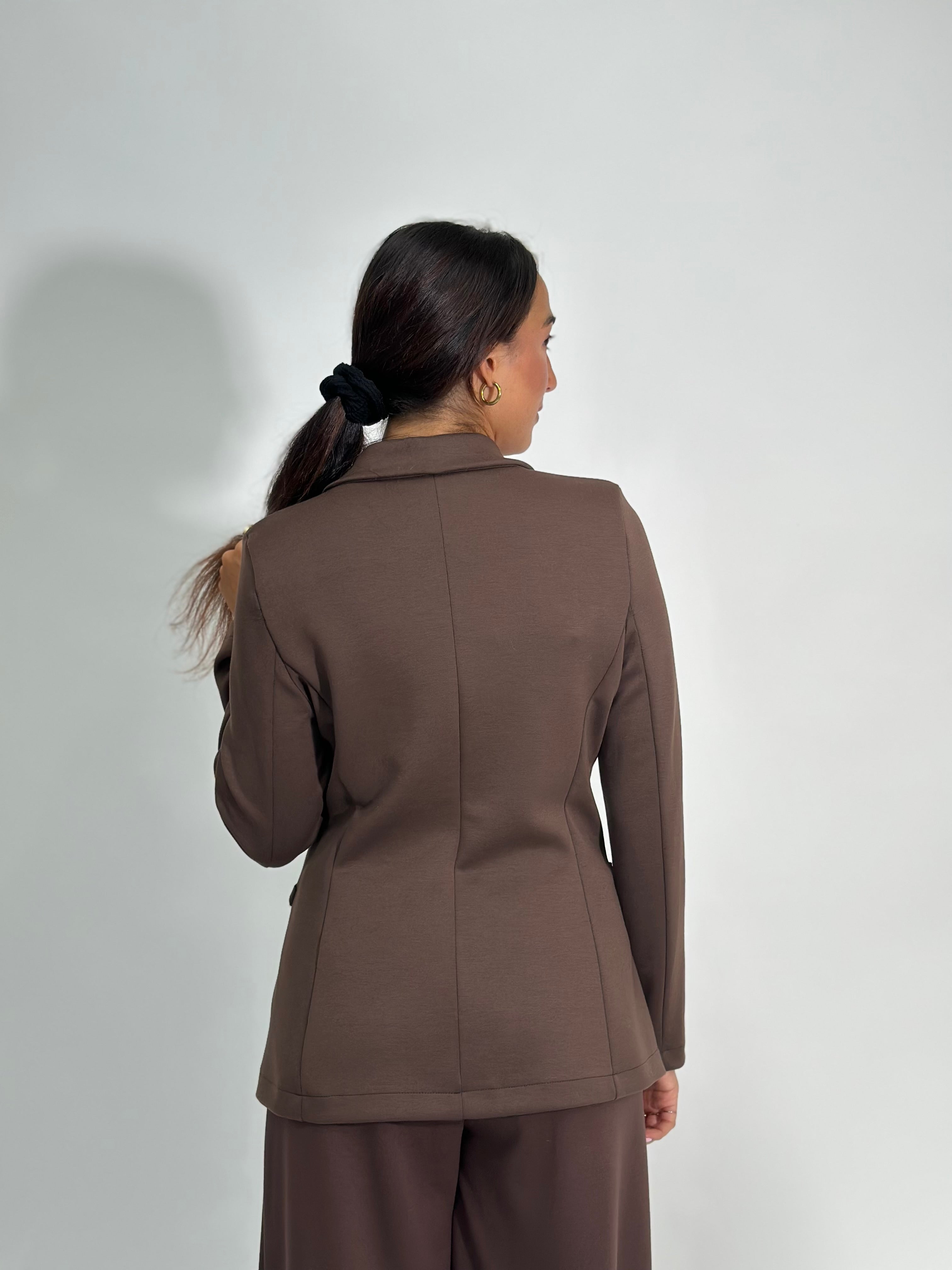 Giacca viscosa 27435 MARRONE