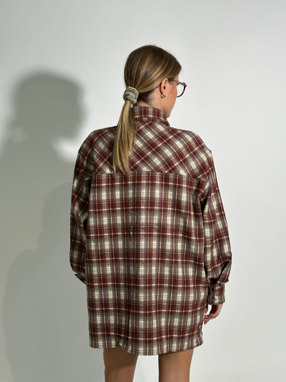 Camicia check alamari 0913 MATTONE
