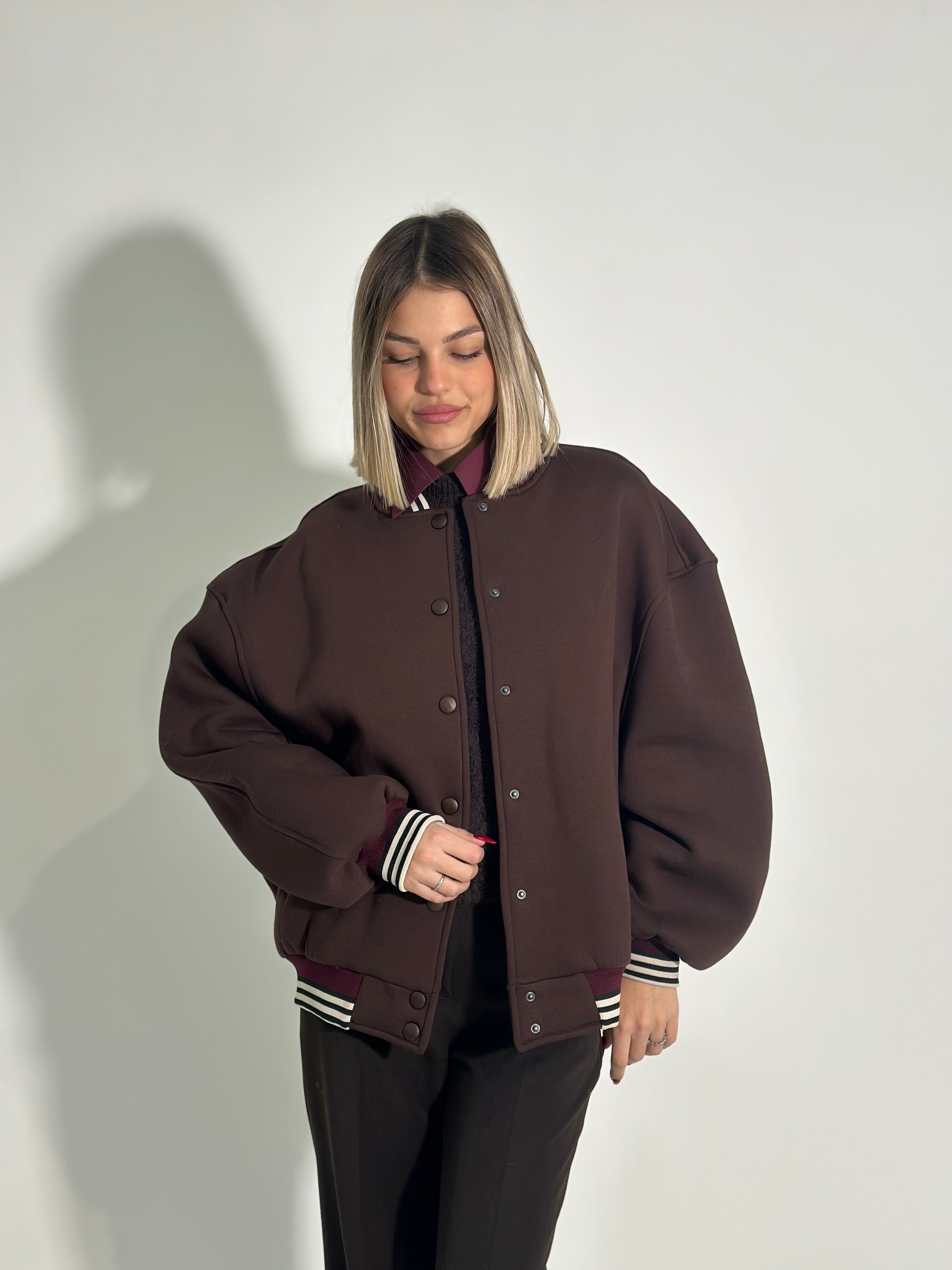 Giacca bomber felpata 3843 MORO