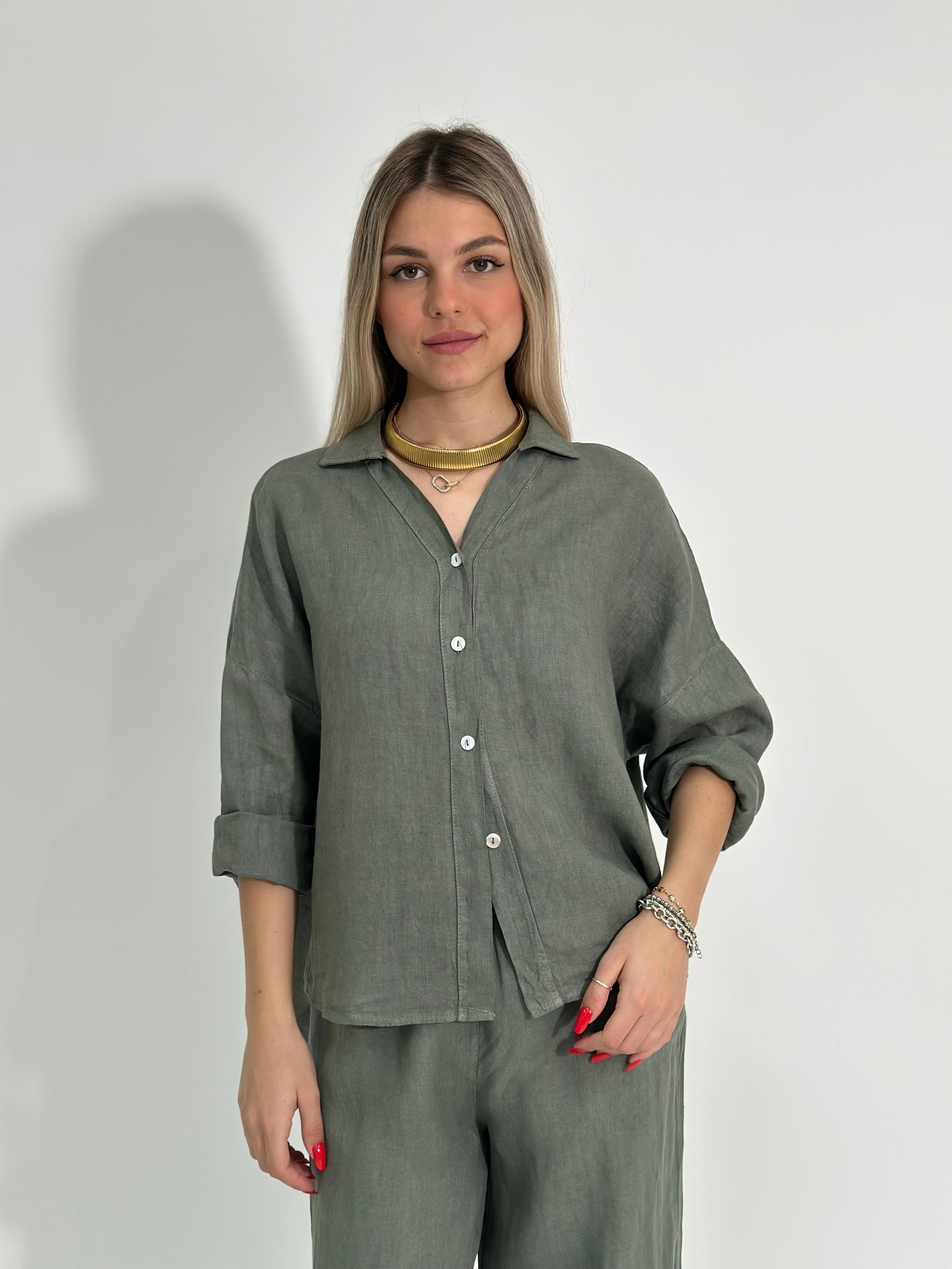 Camicia lino over 89303