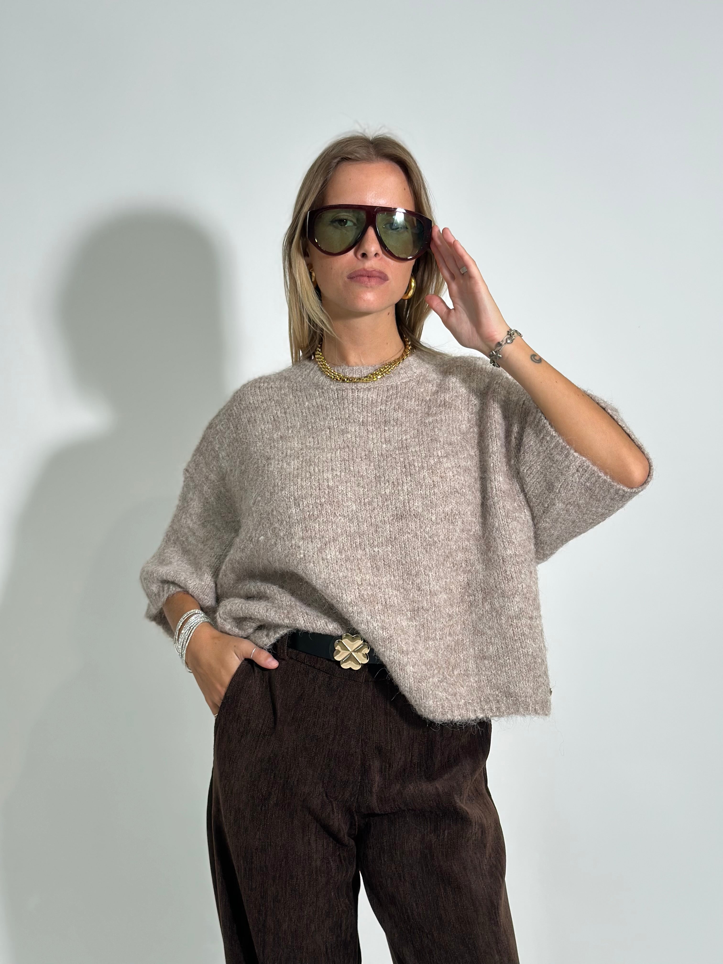 Maglia mohair 28168 TAUPE