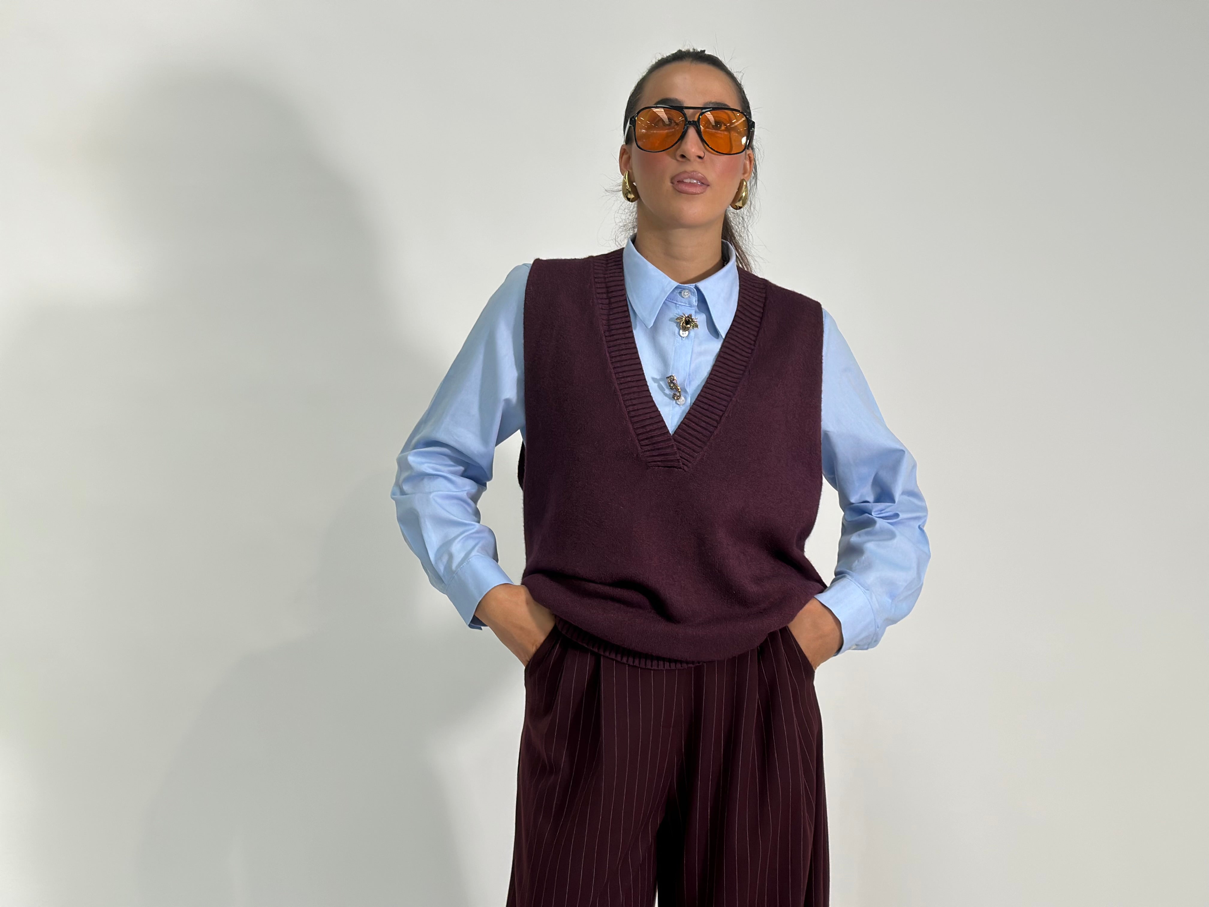 Gilet over 48 BURGUNDY