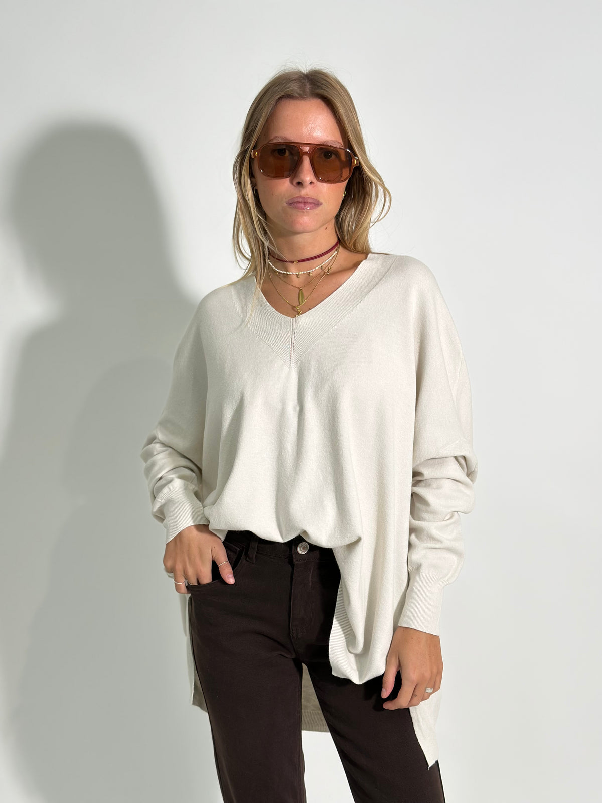 Maglia over M6010 PANNA