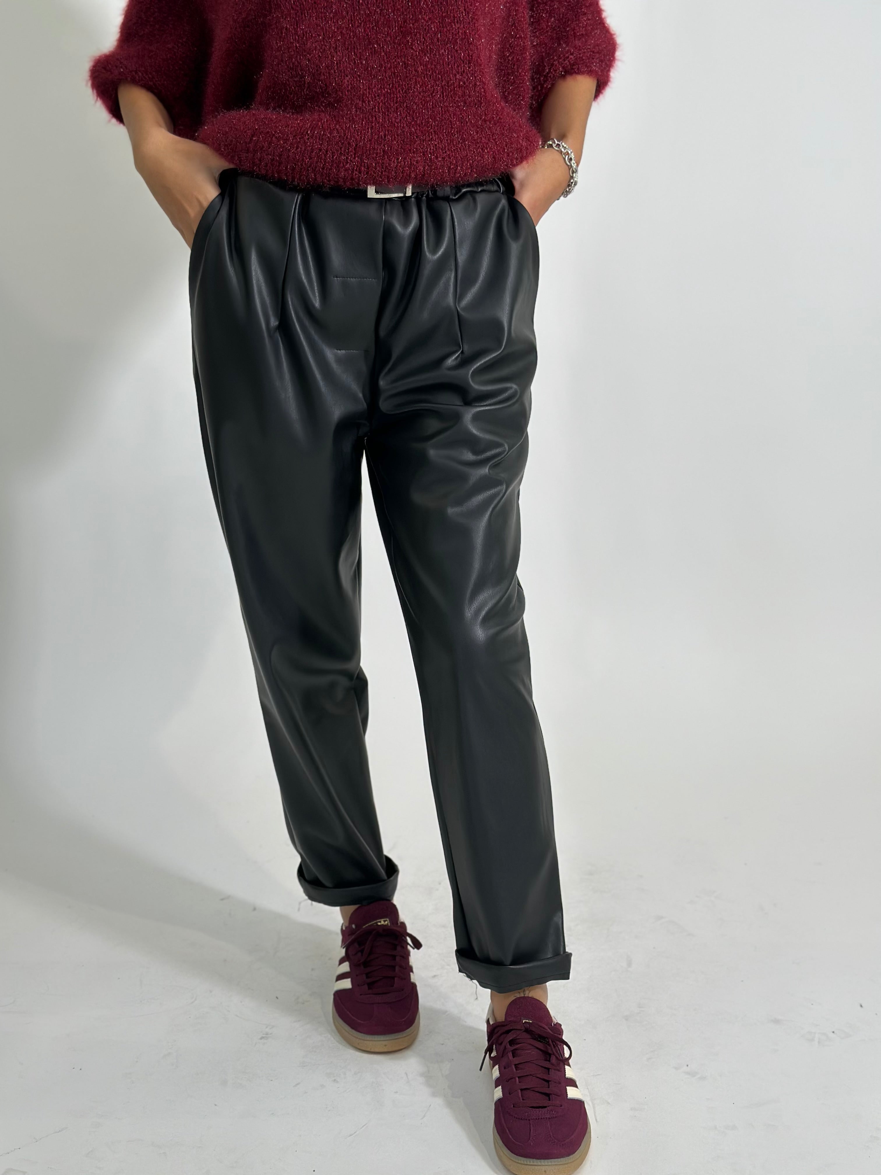 Pantalone Ecopelle 22551 NERO
