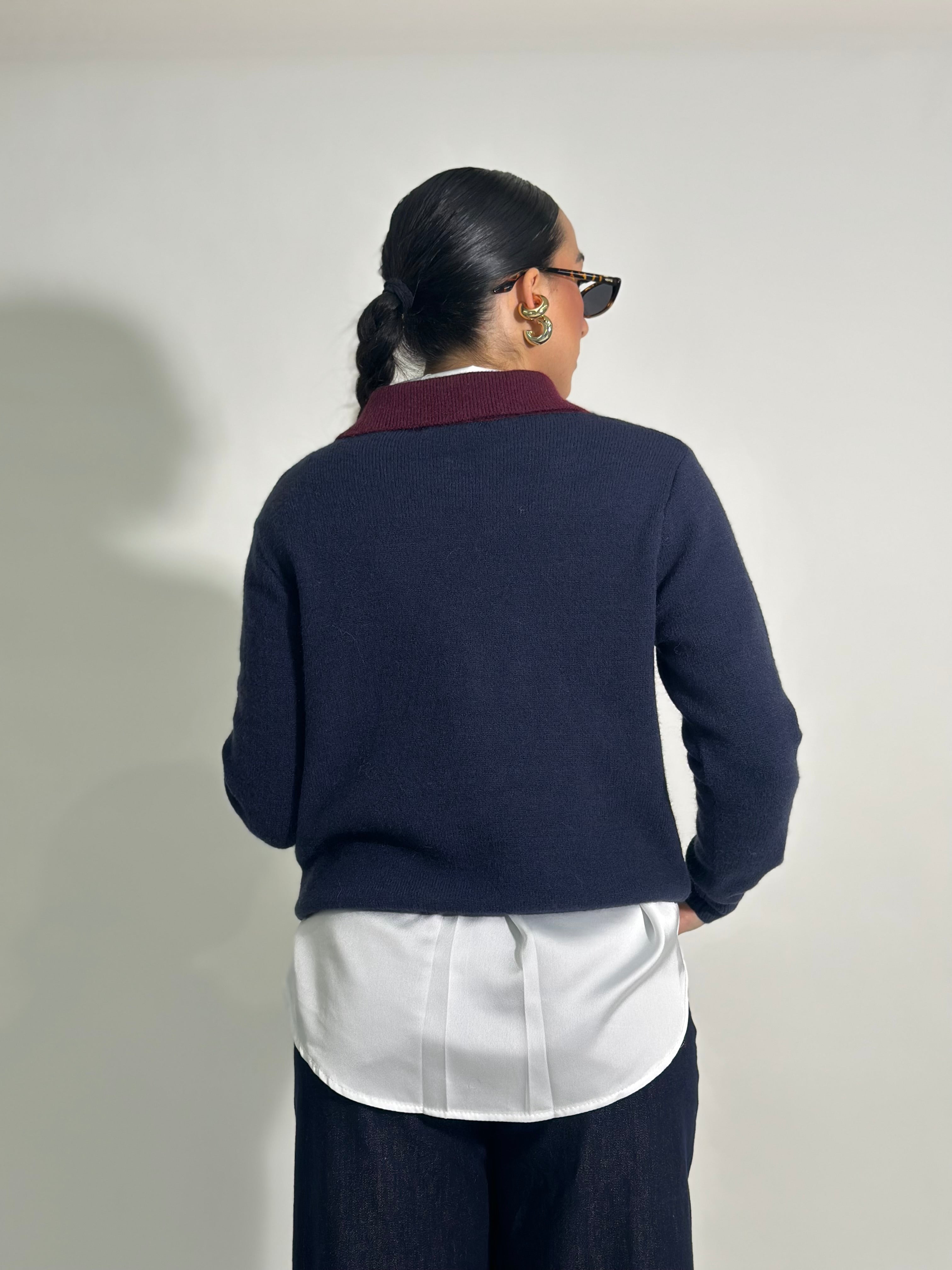 Maglia polo rombi L8079