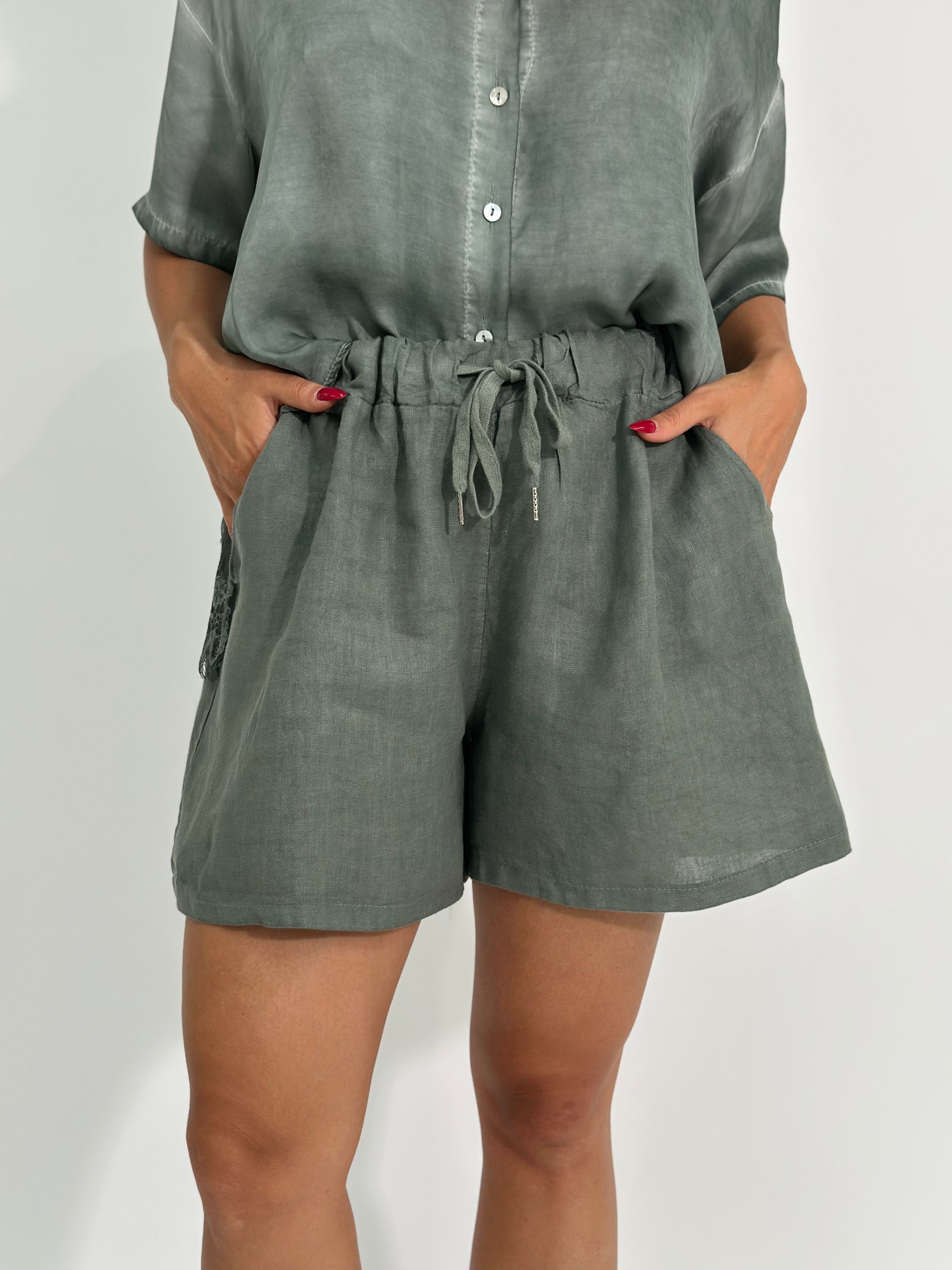 Shorts lino coulisse 23367